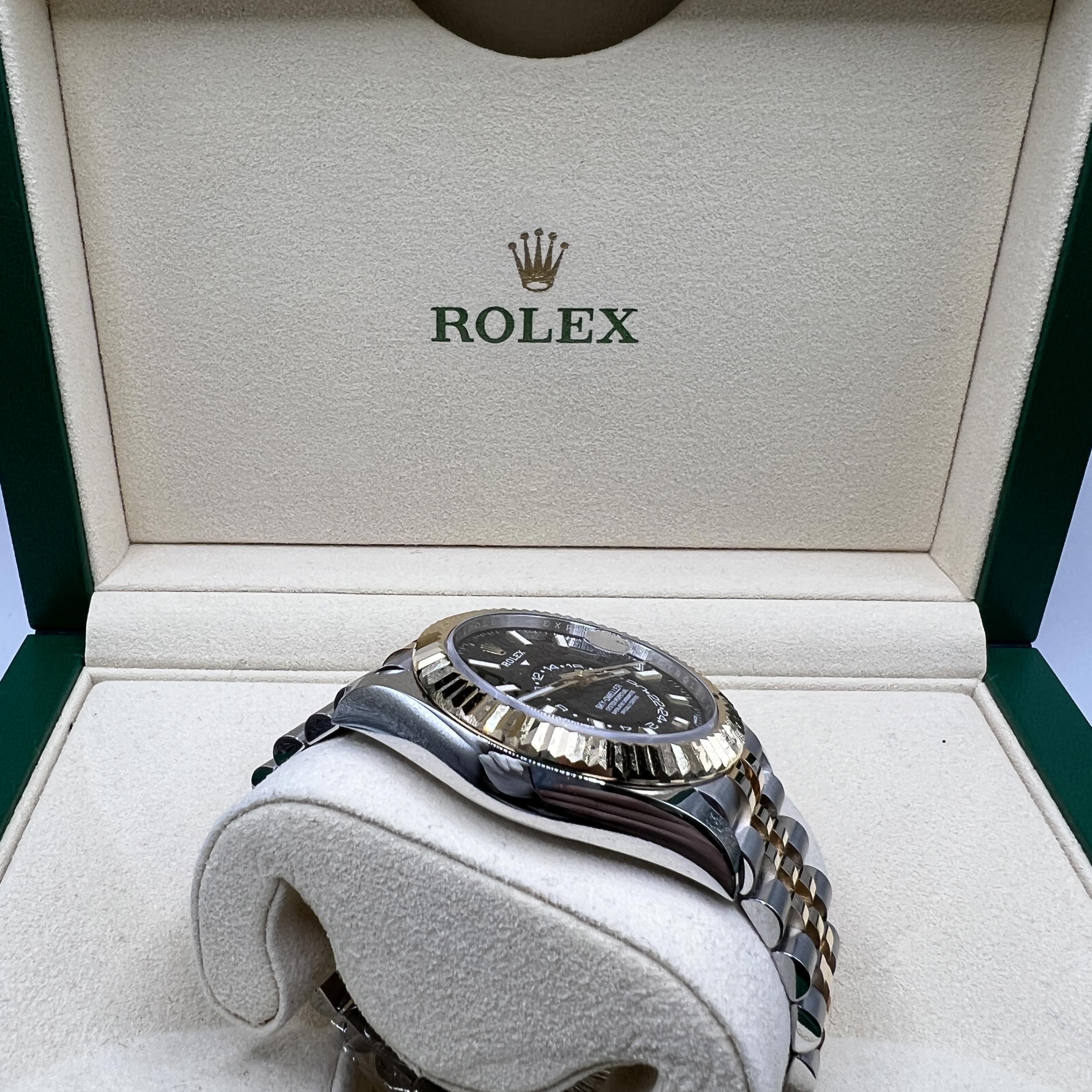 Rolex Sky-Dweller 326933 42mm Black Dial 18K Yellow Gold Two Tone