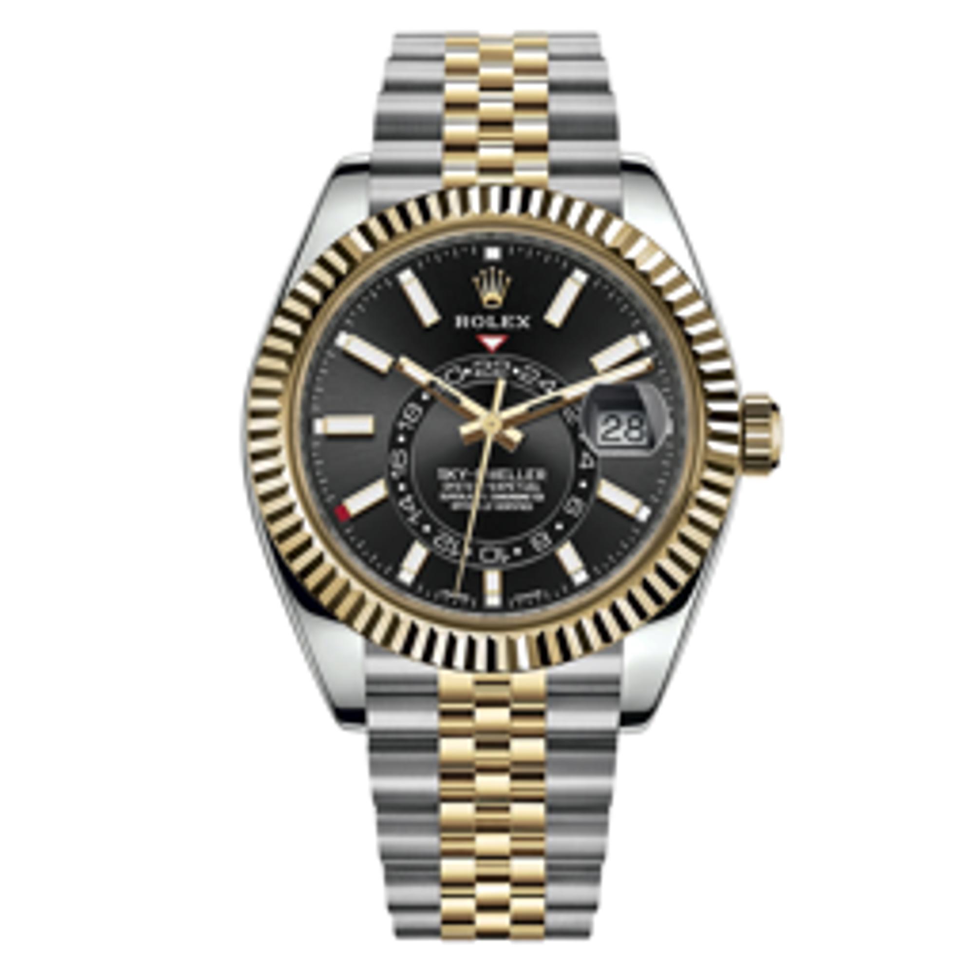 Rolex Sky-Dweller 326933 42mm Black Dial 18K Yellow Gold Two Tone