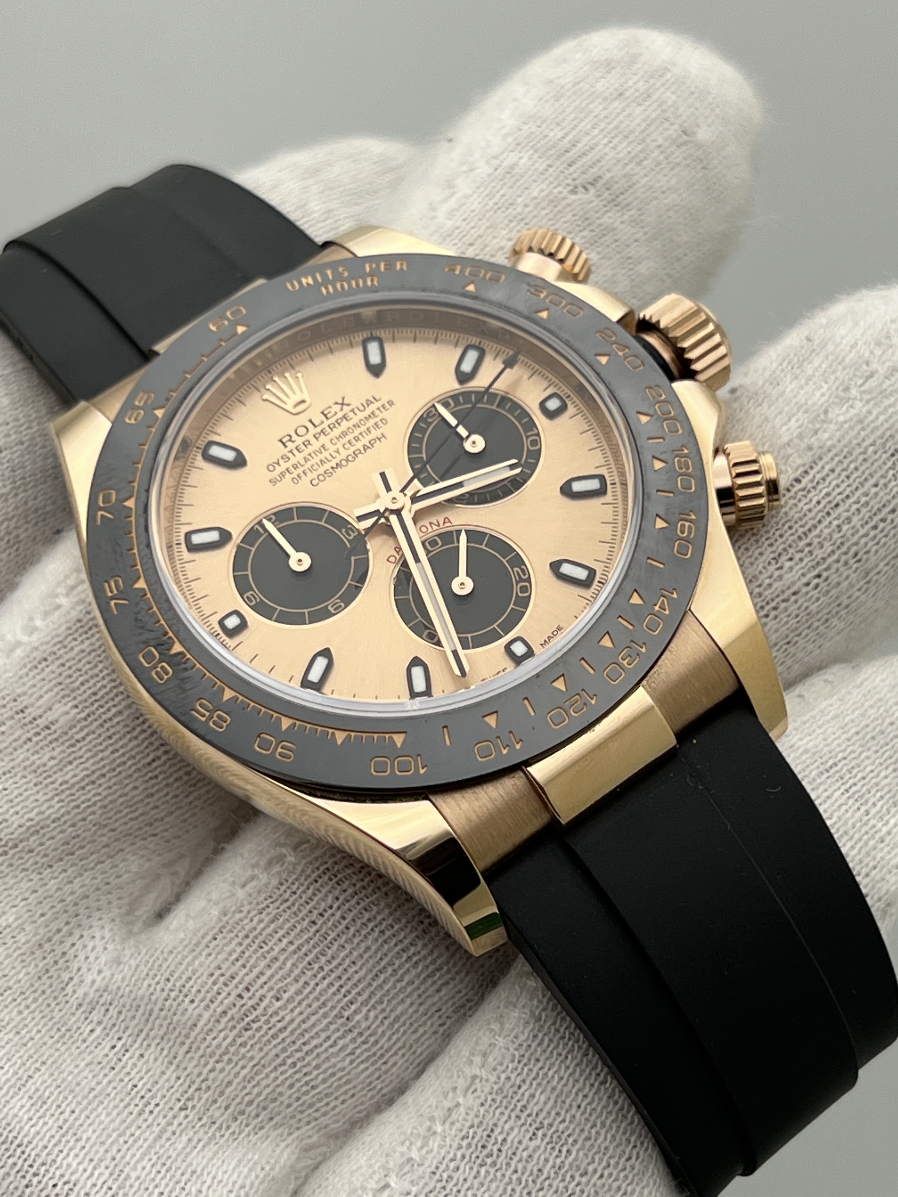 Rolex Daytona 116515LN 40mm Oysterflex 18K Rose Gold Pink