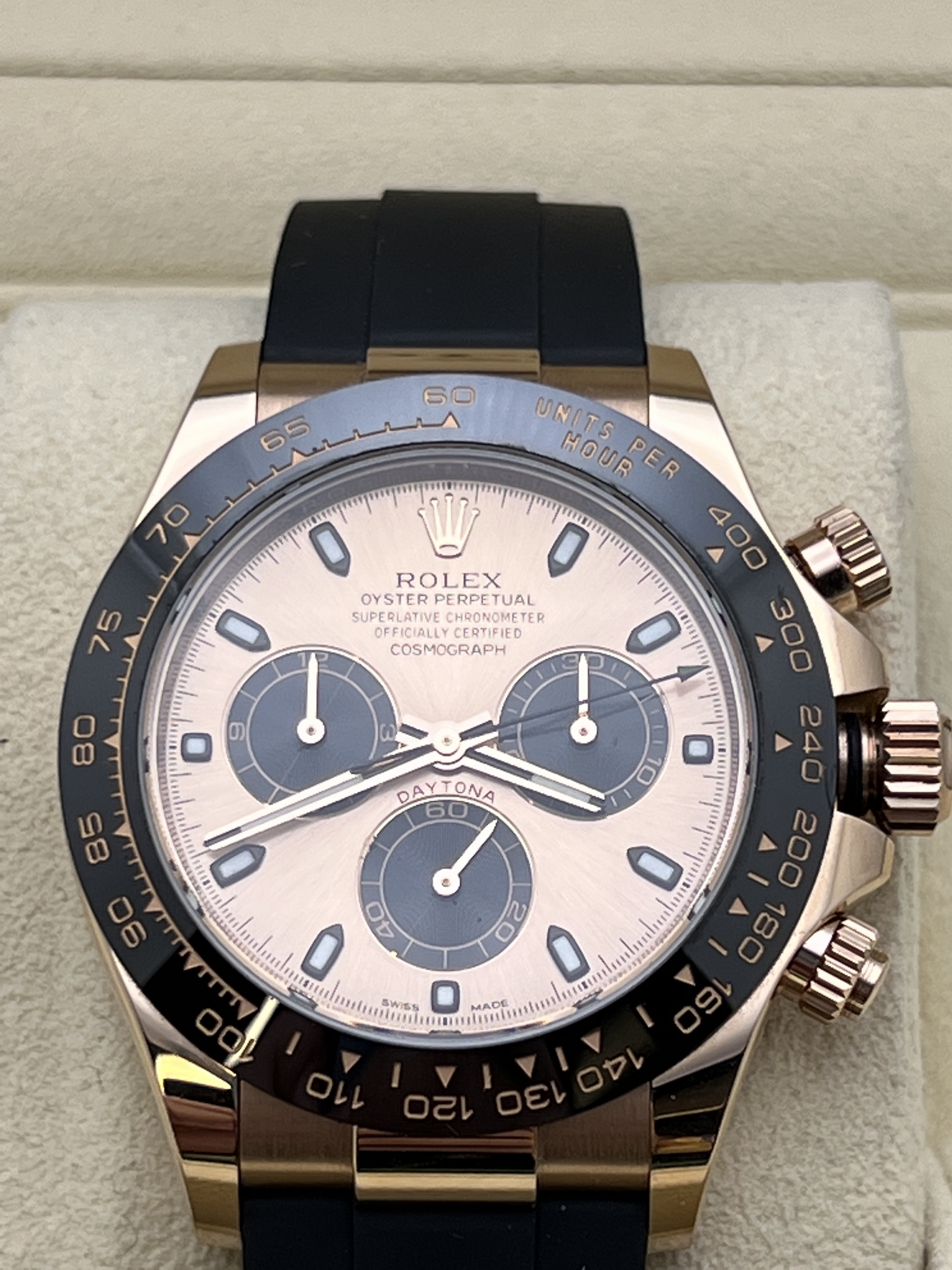Rolex Daytona 116515LN 40mm Oysterflex 18K Rose Gold Pink