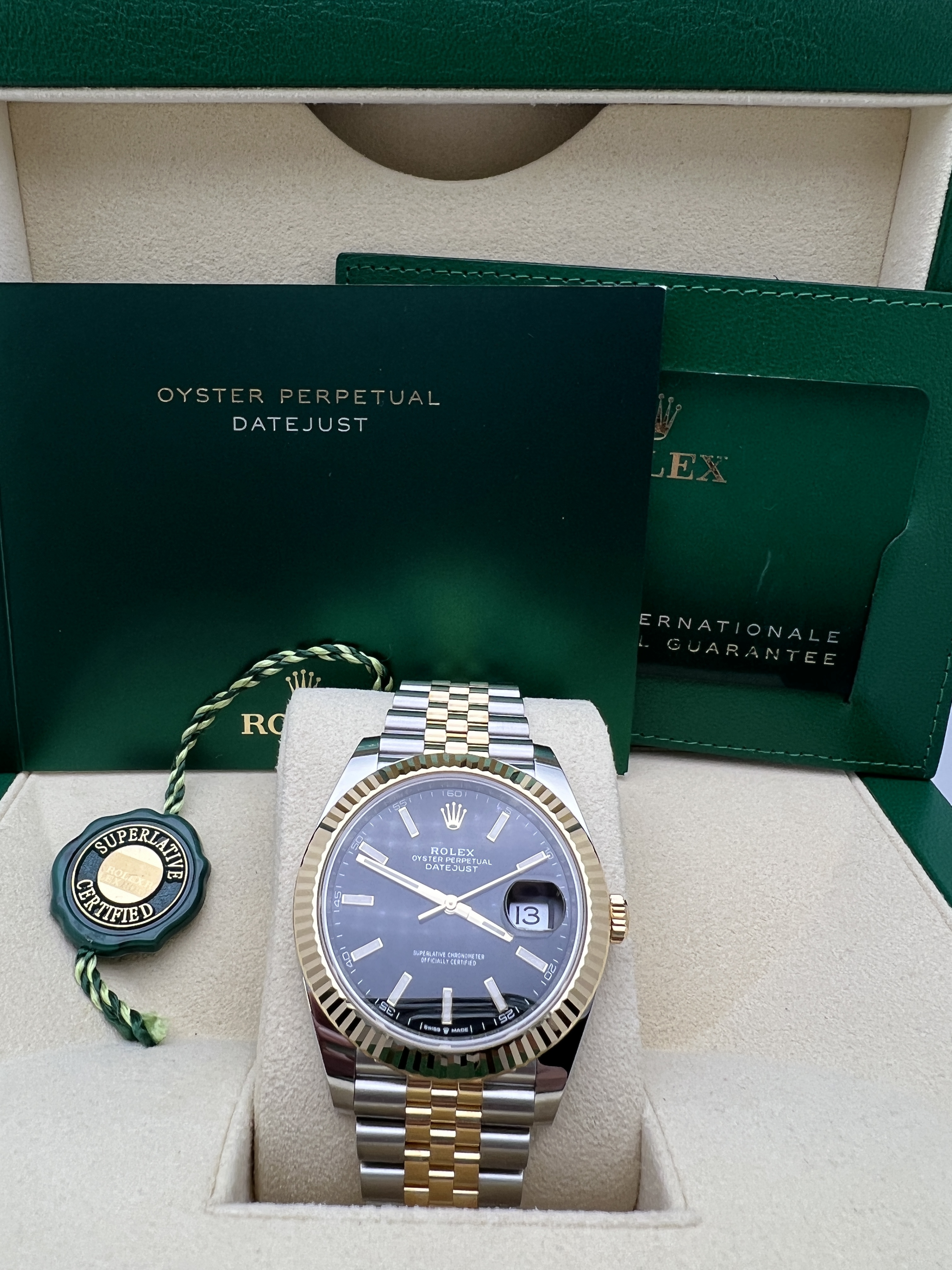 Rolex Datejust 41MM Two-Tone Black Dial Jubilee Bracelet