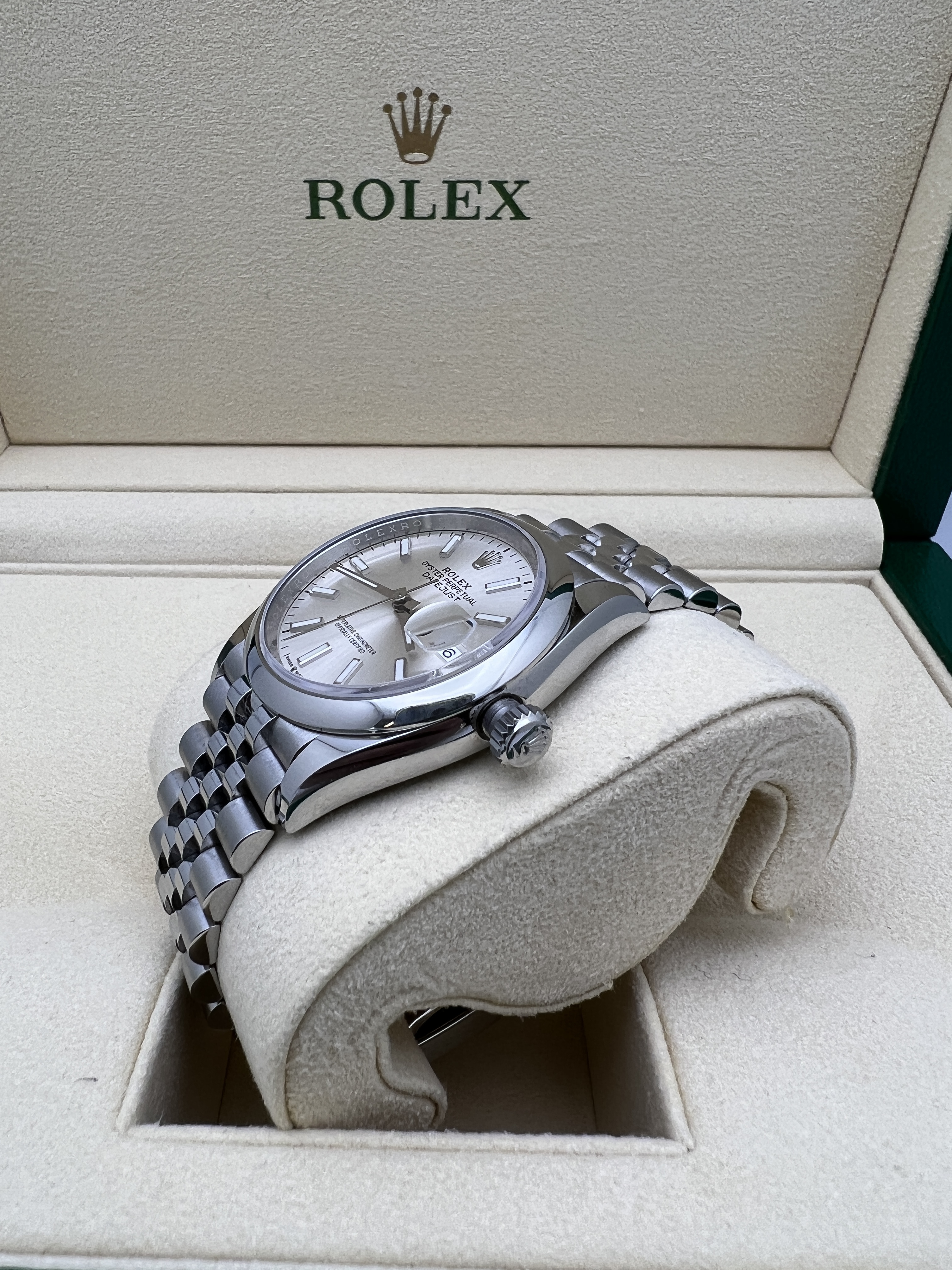 Mint Rolex Datejust 126200 36mm Silver Dial Jubilee Bracelet