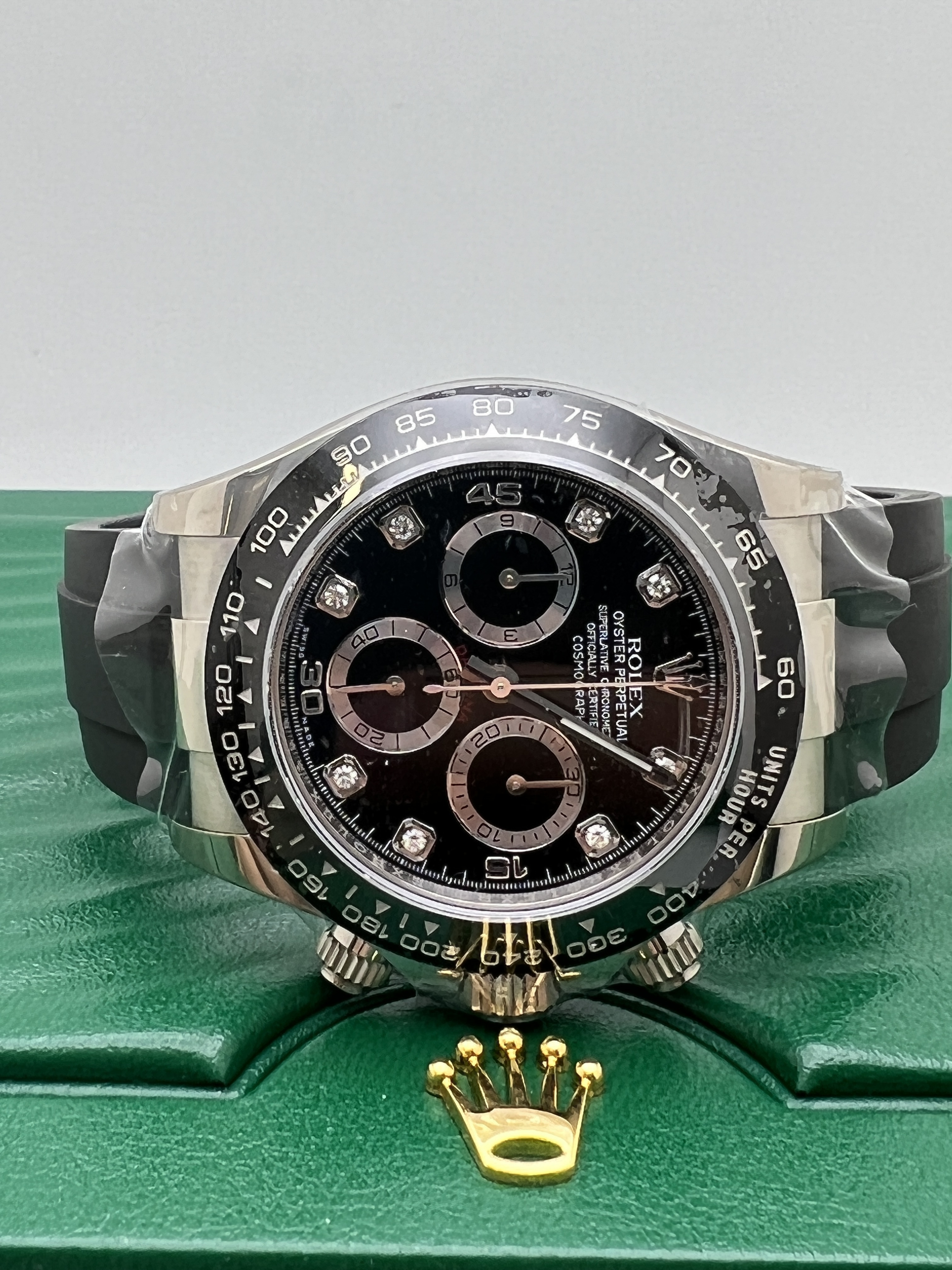 Rolex Daytona 116519LN 18K OysterFlex Black Diamond Dial Box