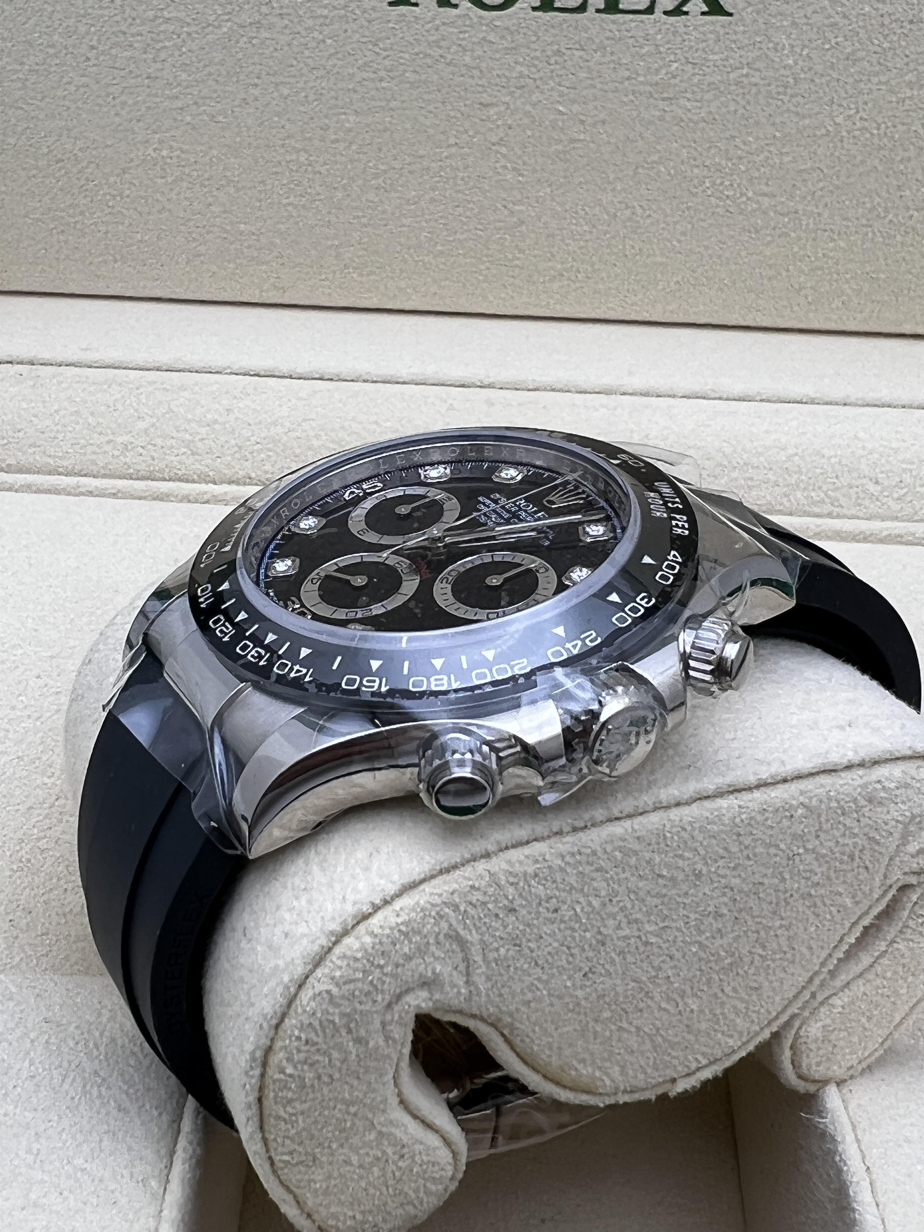 Rolex Daytona 116519LN 18K OysterFlex Black Diamond Dial Box