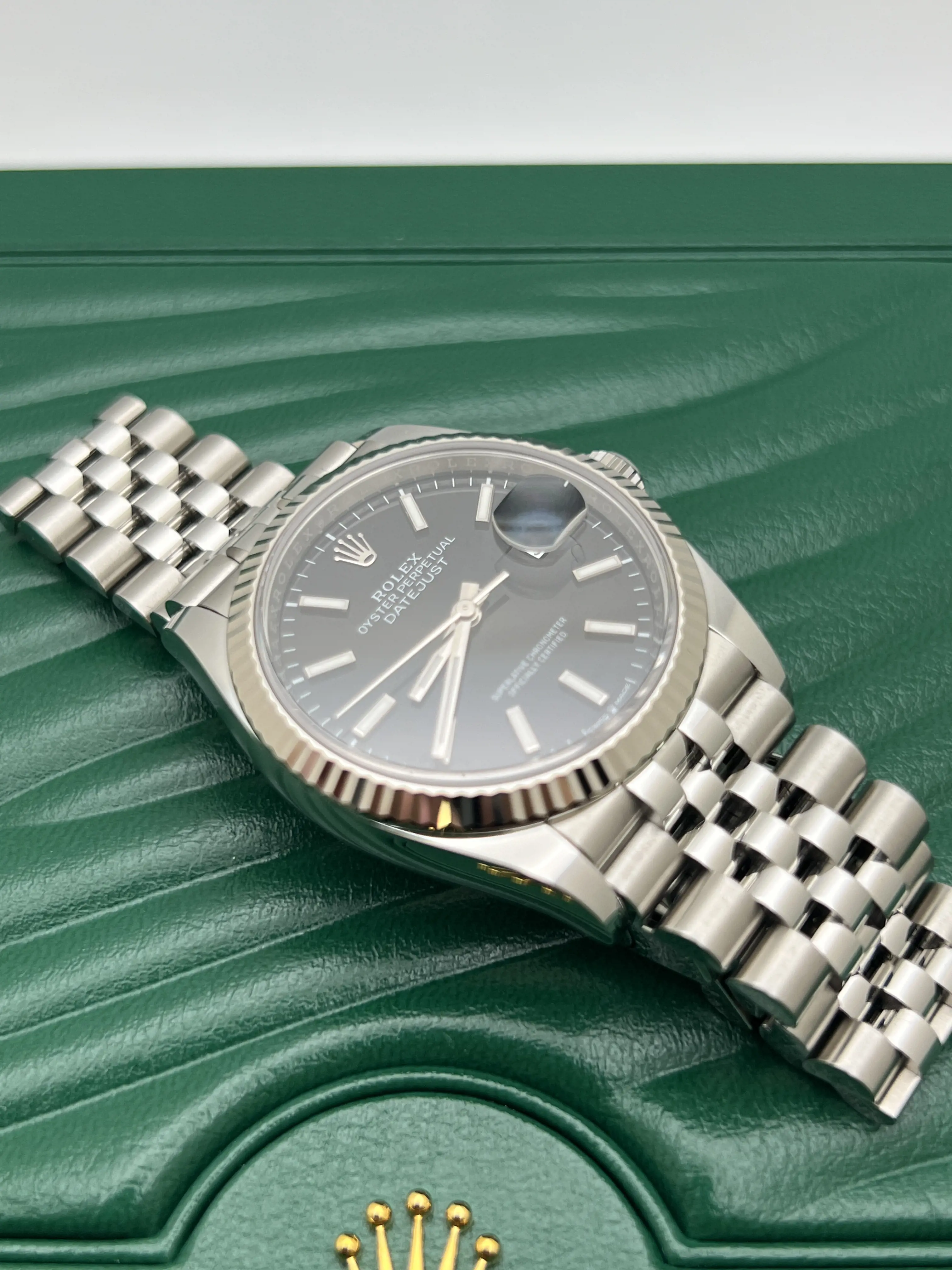 2023 Rolex Datejust 36 126234 18K Fluted Black Dial Jubilee 2023 Rolex Datejust 36 126234 18K Fluted Black Dial Jubilee
