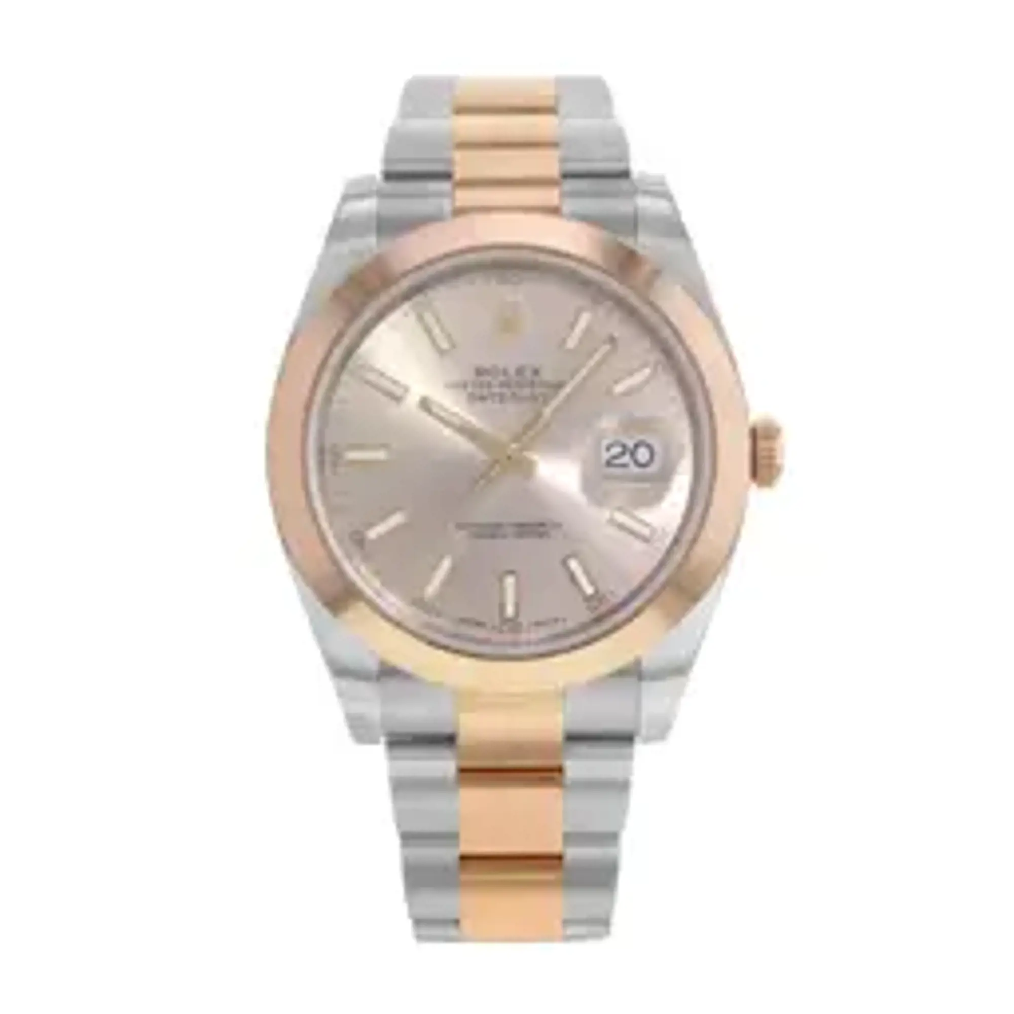 Rolex Datejust 41mm 126301 18K Everose Steel Silver Sundust