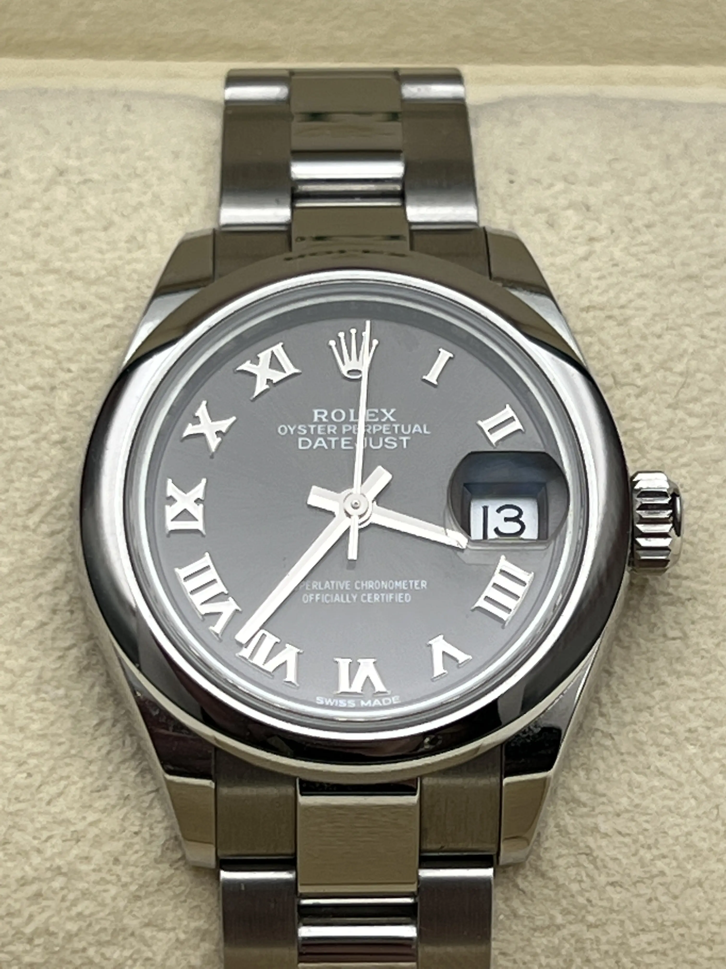 Rolex Lady Datejust 28mm 279160 Dark Grey Roman Numeral Dial Box