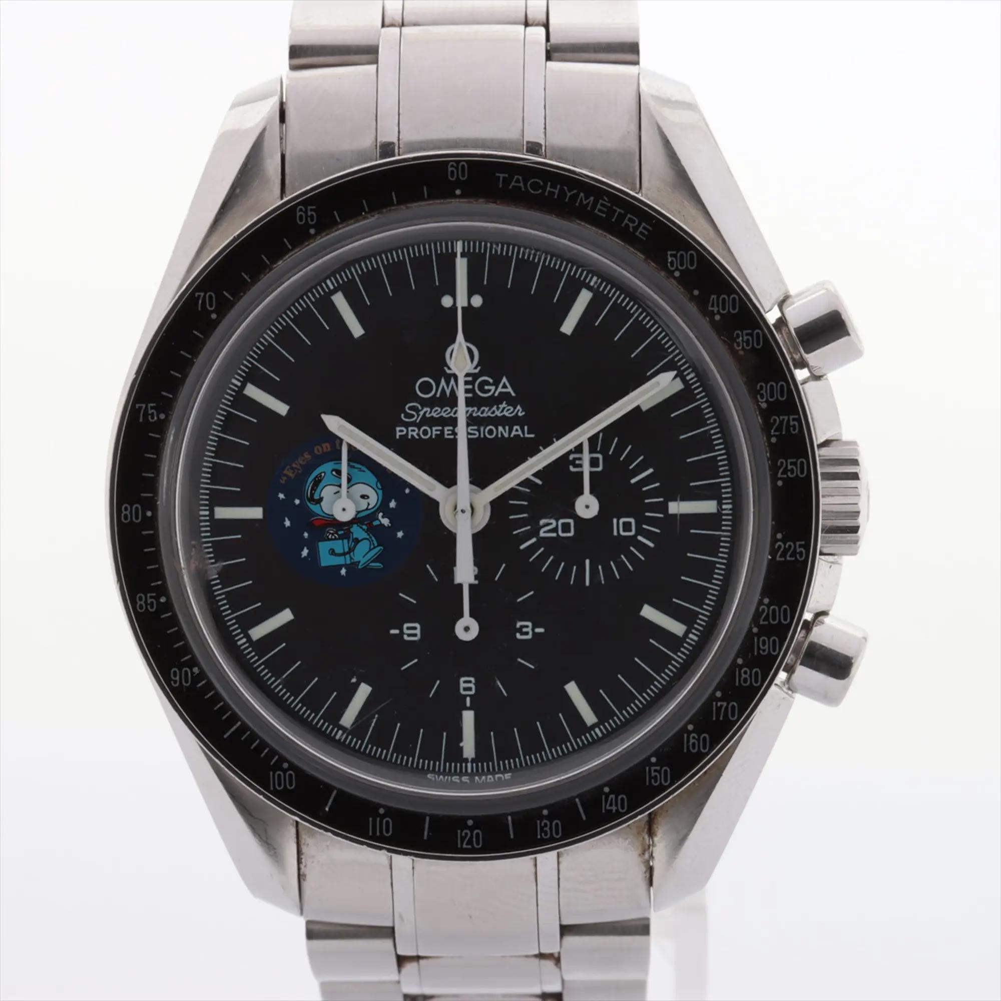 時計 OMEGA Speedmaster Moonwatch BLACK SNOOPY OMEGA × Swatch × Snoopy『MoonSwatch “MISSION TO THE MOONPHASE”』の
