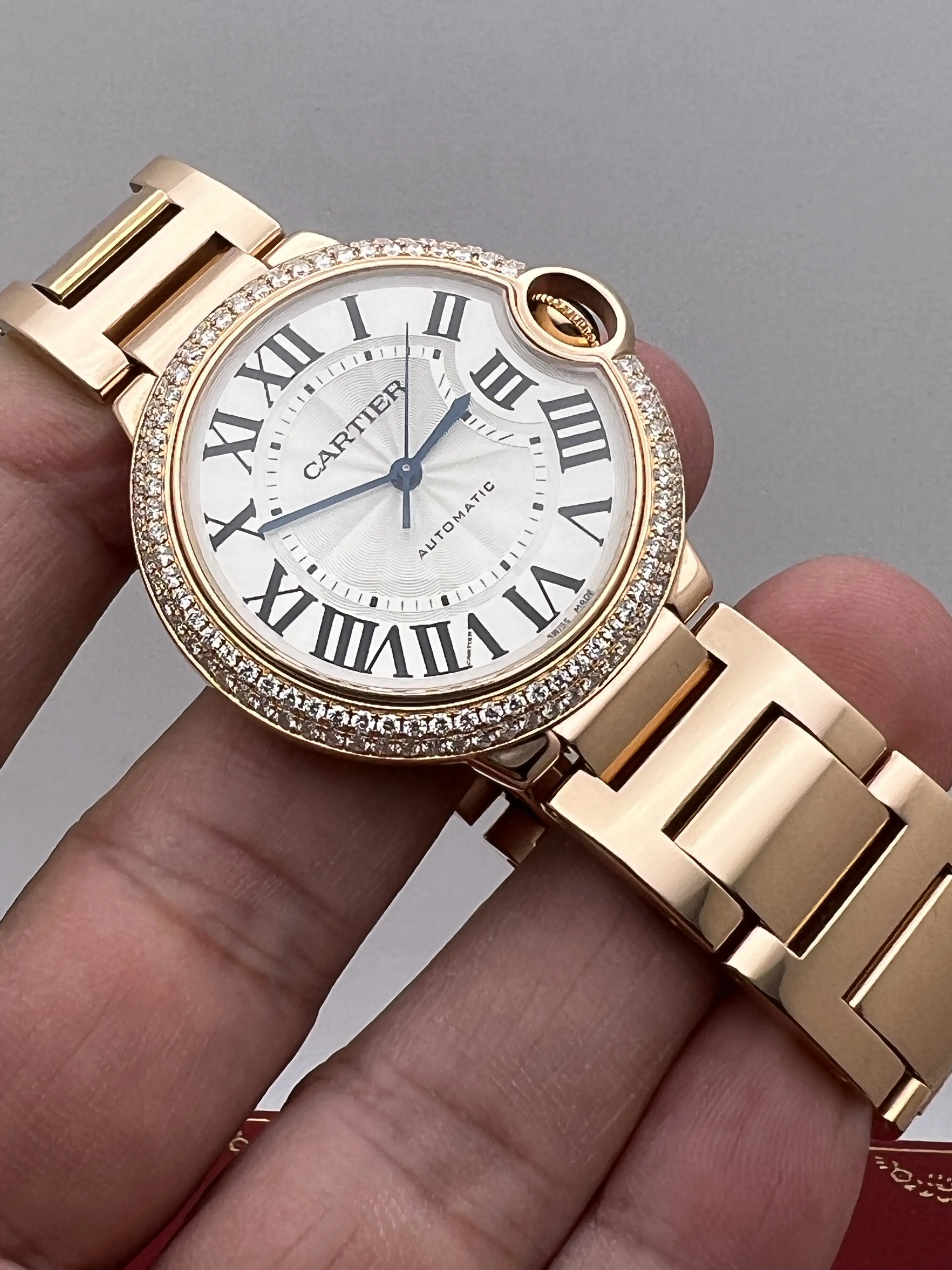 Cartier Ballon Bleu W69004Z2 36mm 18K Rose Gold Custom