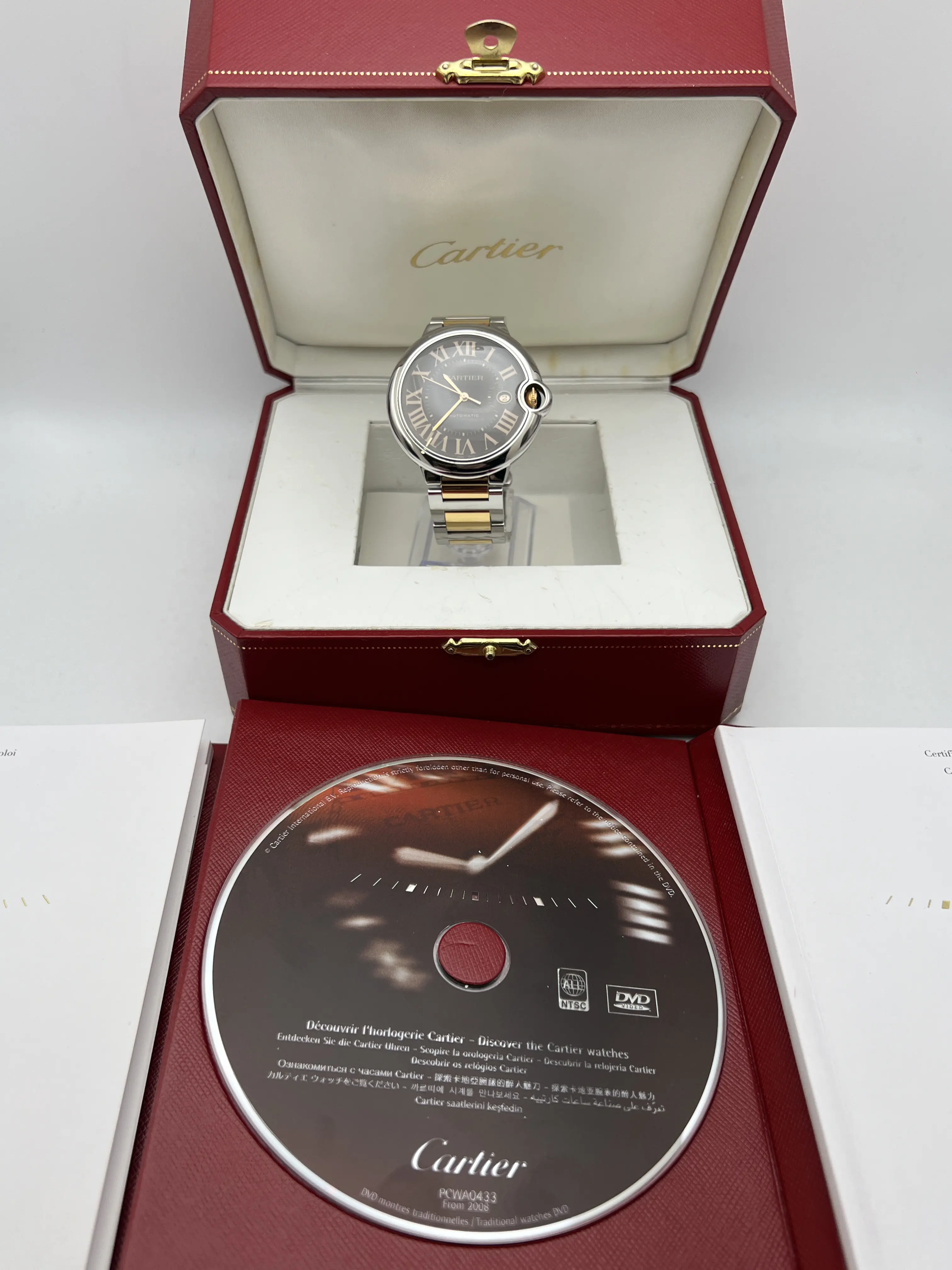 Cartier Ballon Bleu 42mm 18K Rose Gold and Steel Chocolate