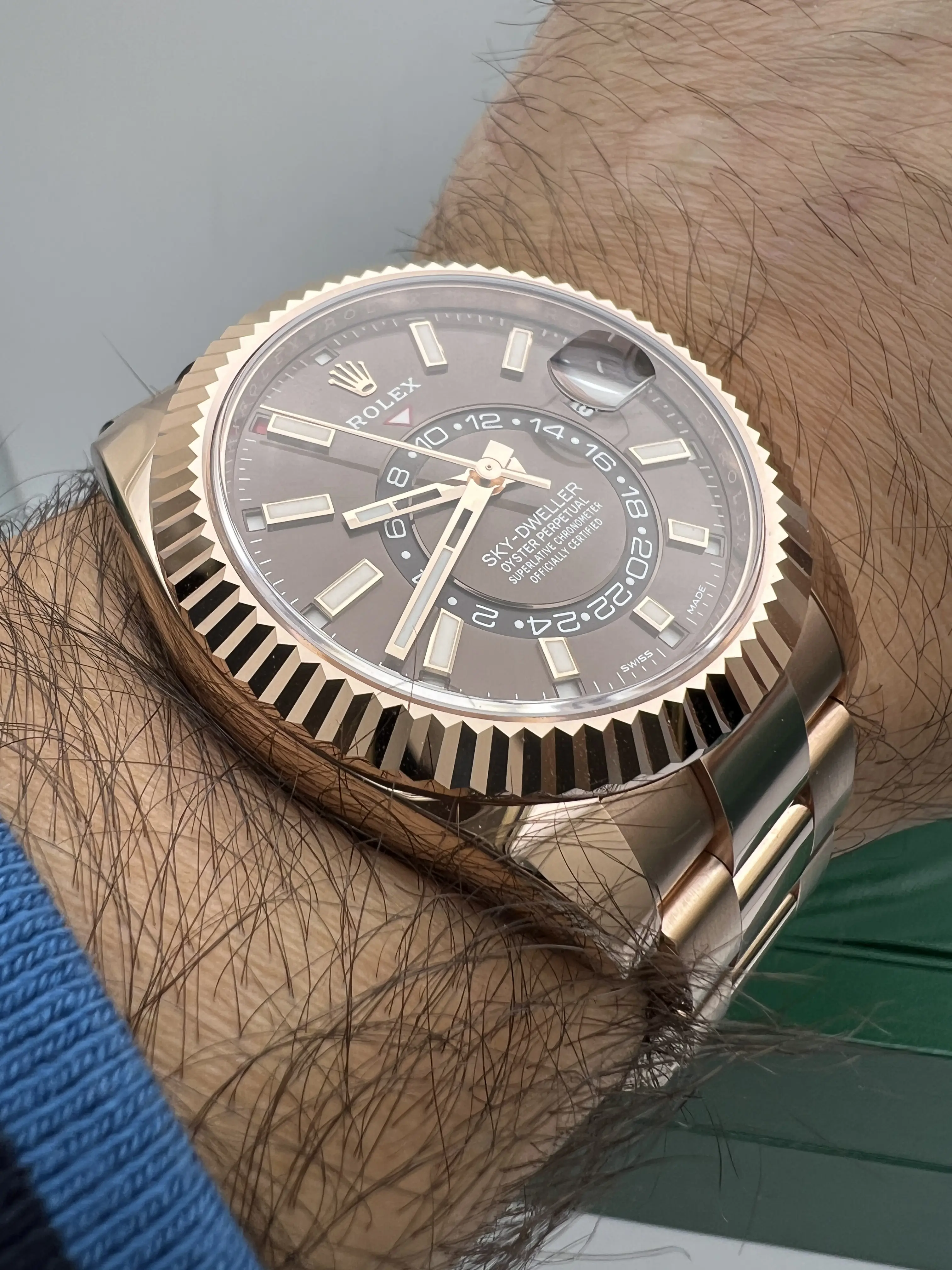 Rolex Sky-Dweller 42mm 326935 18K Rose Gold Chocolate Dial