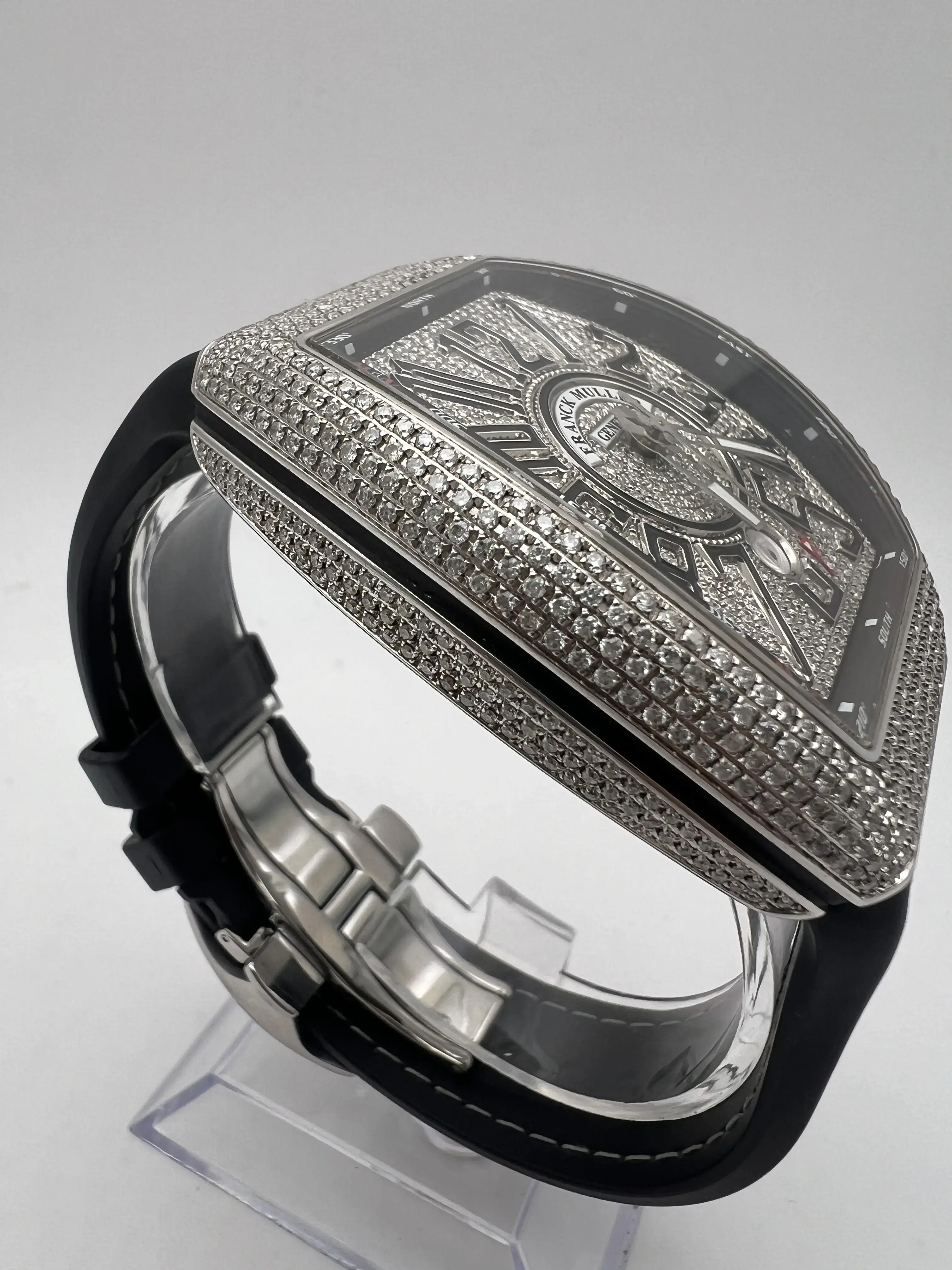 Franck Muller Vanguard 44mm 5 CT Diamond Case Pave Black