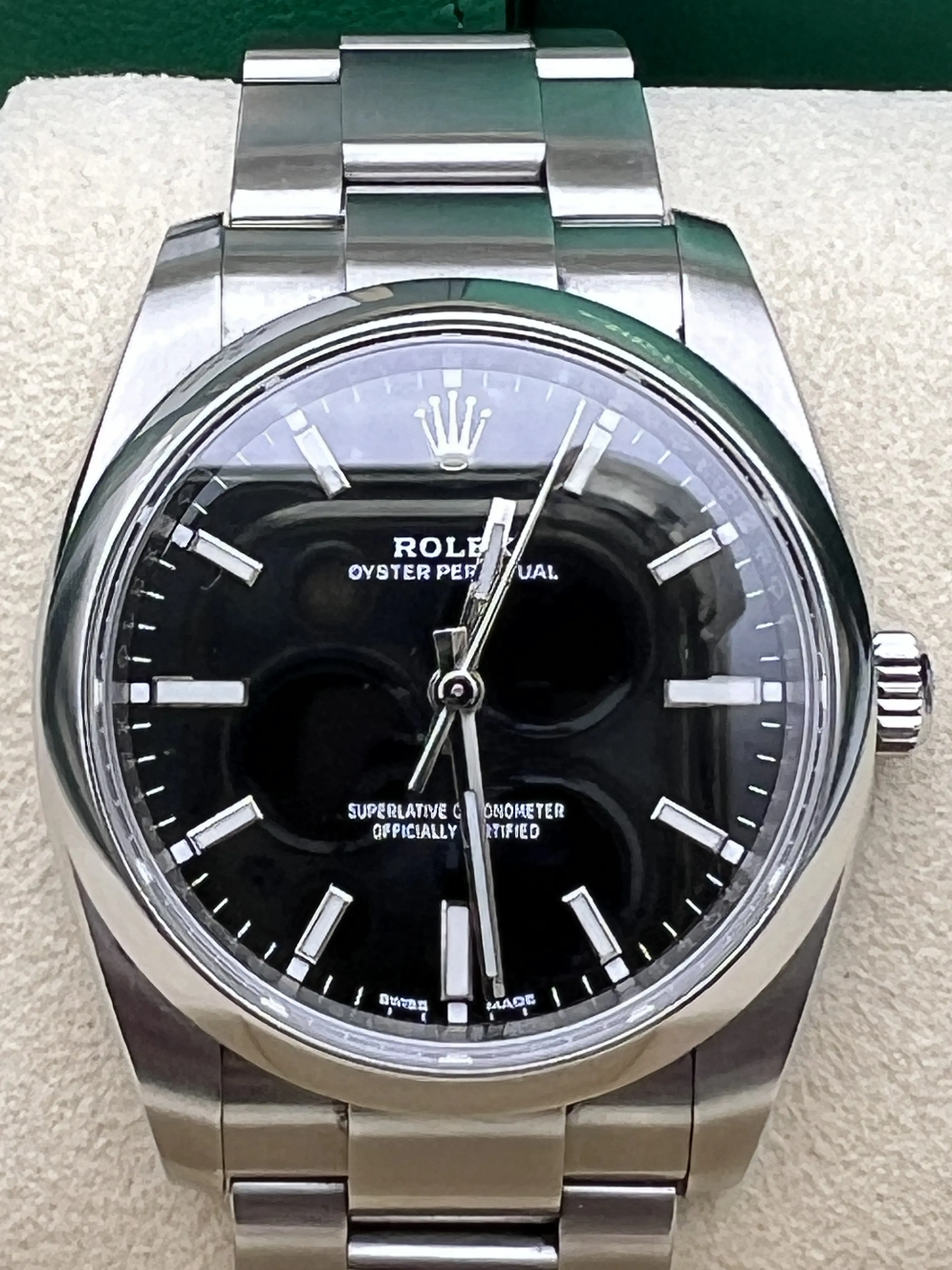 Rolex Oyster Perpetual 34mm 114200 Black Index Dial Box