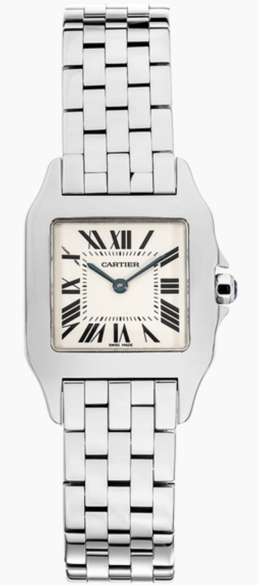 Cartier Santos Demoiselle Midsize 26mm Ivory Silver Dial W25065Z5