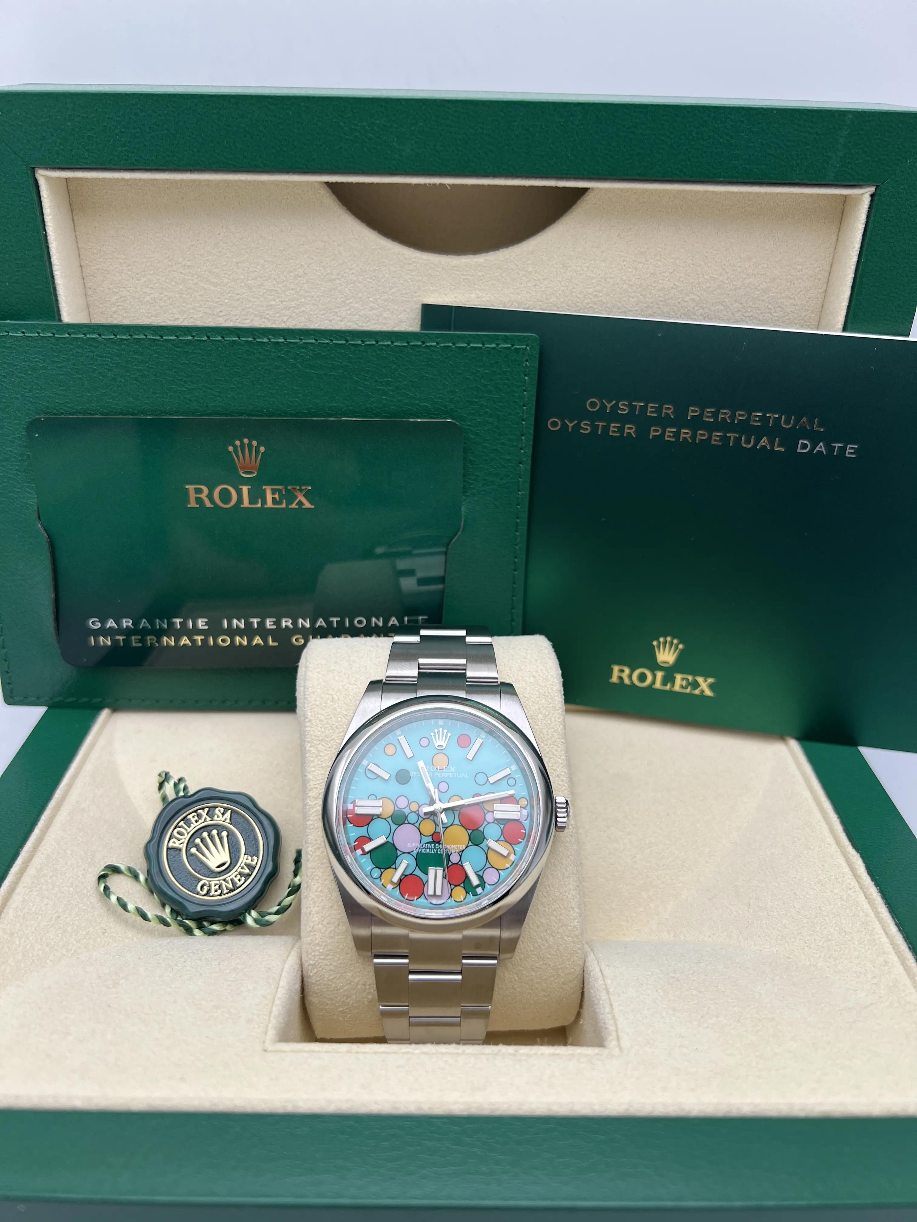 Rolex Oyster Perpetual 36 126000 Custom Celebration Dial Box