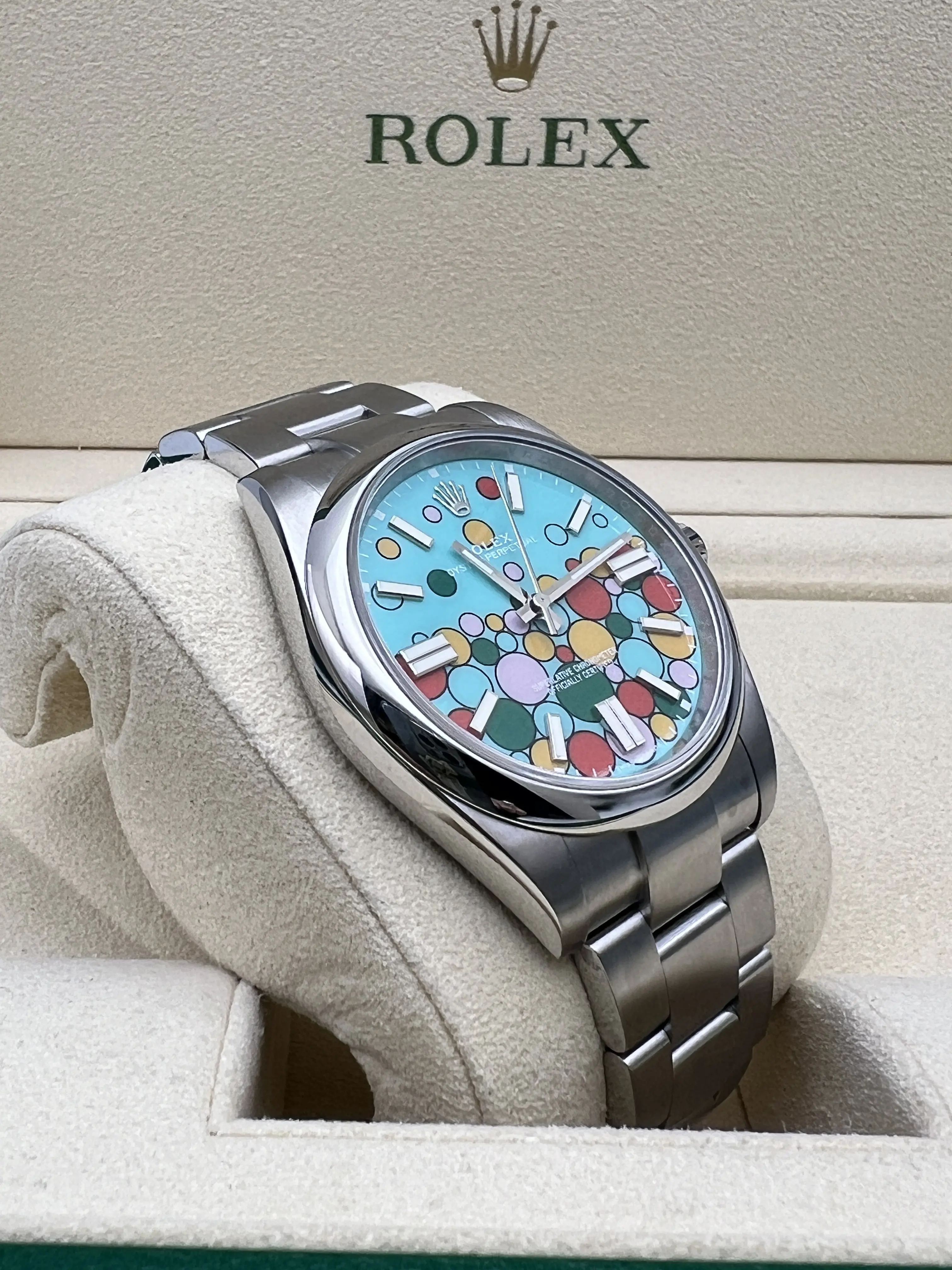Rolex Oyster Perpetual 36 126000 Custom Celebration Dial Box