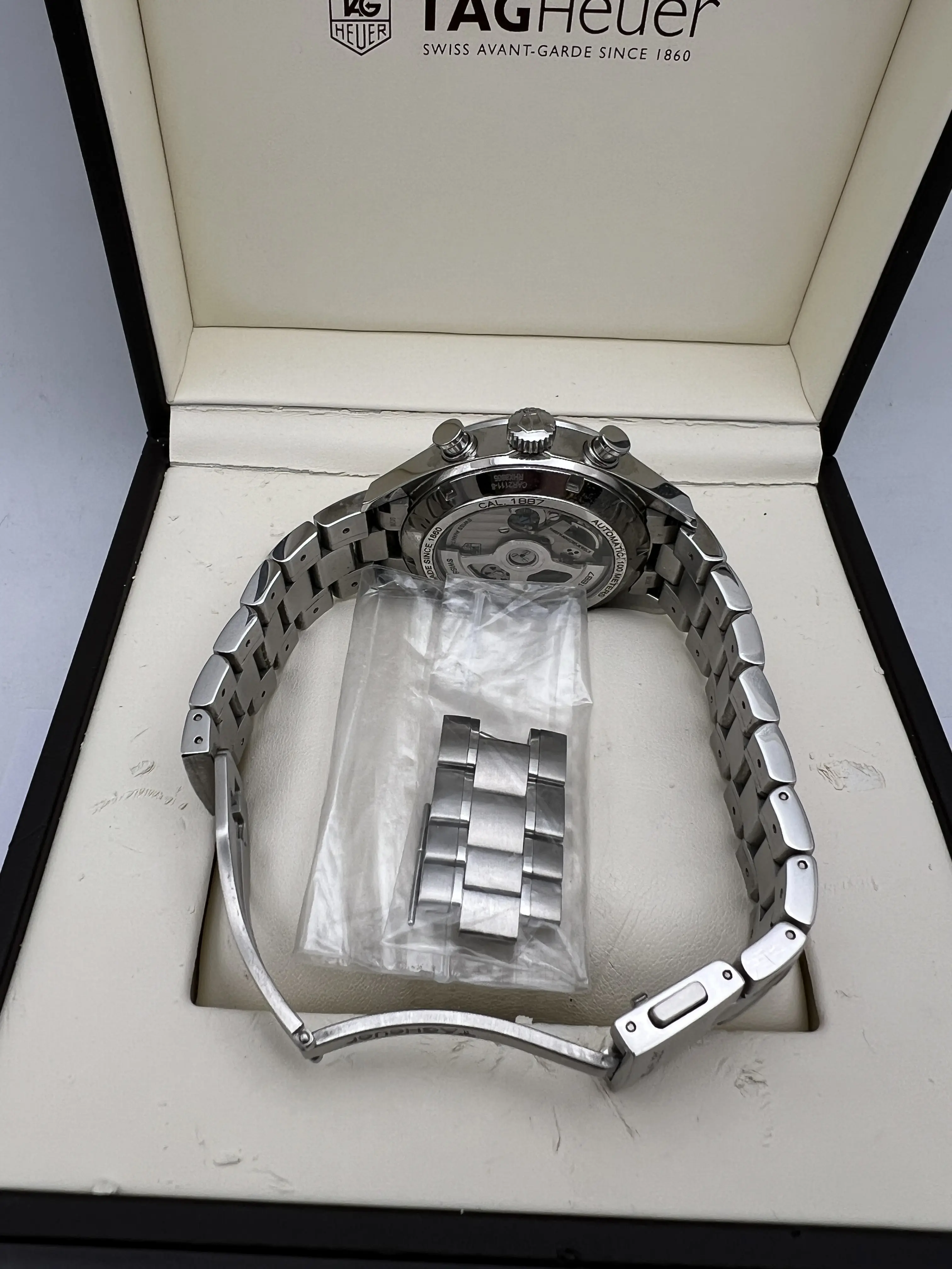 TAG Heuer Carrera Calibre 1887 41mm Chronograph Silver Dial