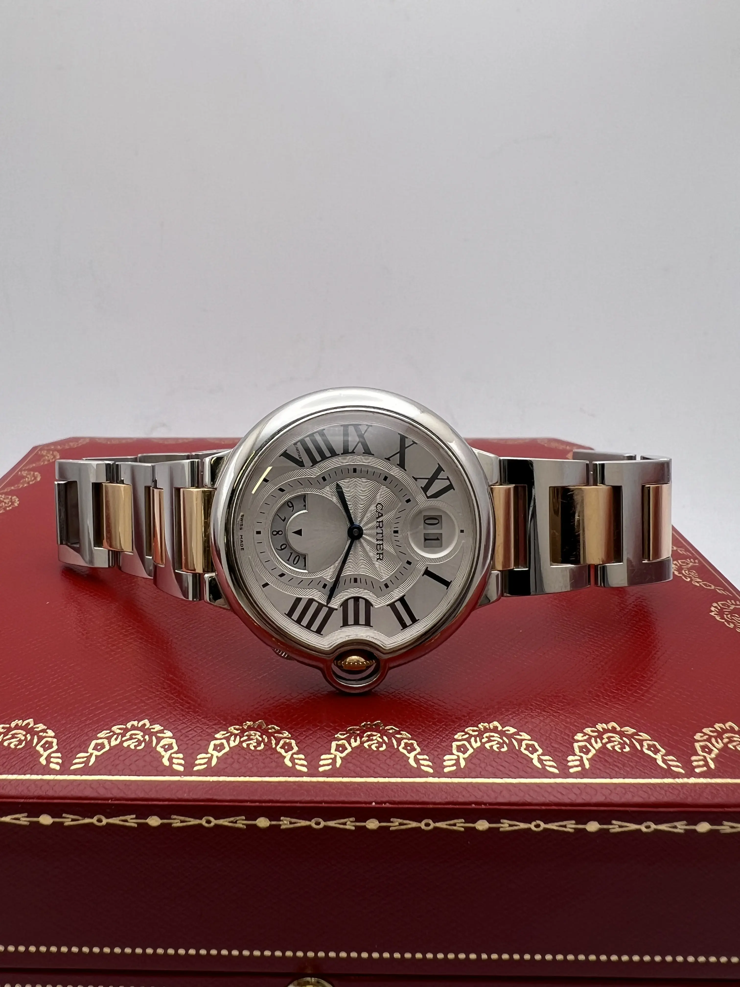 Cartier Ballon Bleu Two Timezone GMT W6920027 18K Rose Steel