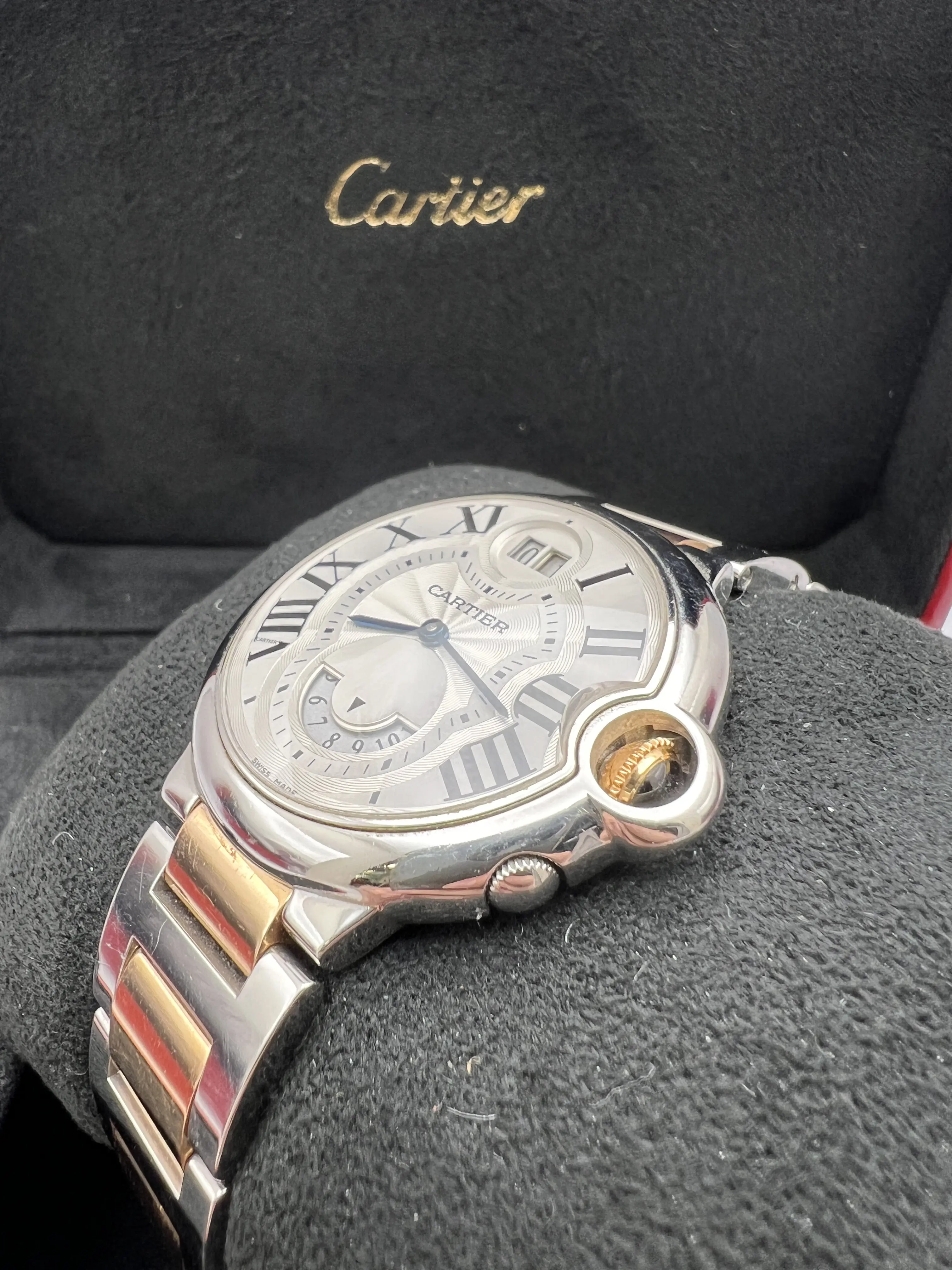 Cartier Ballon Bleu Two Timezone GMT W6920027 18K Rose Steel