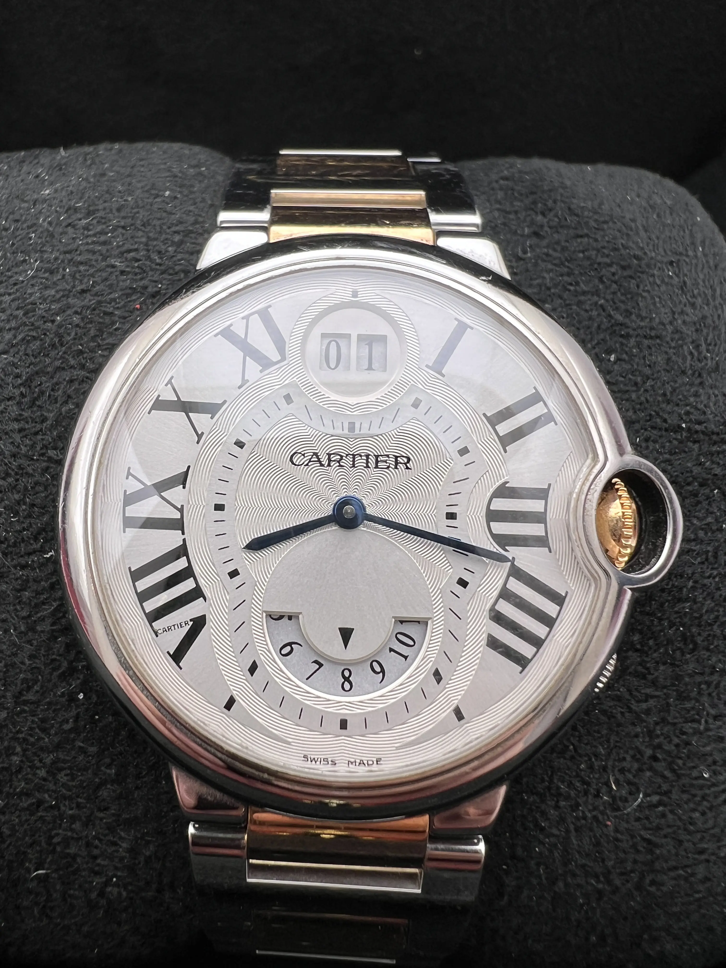 Cartier Ballon Bleu Two Timezone GMT W6920027 18K Rose Steel