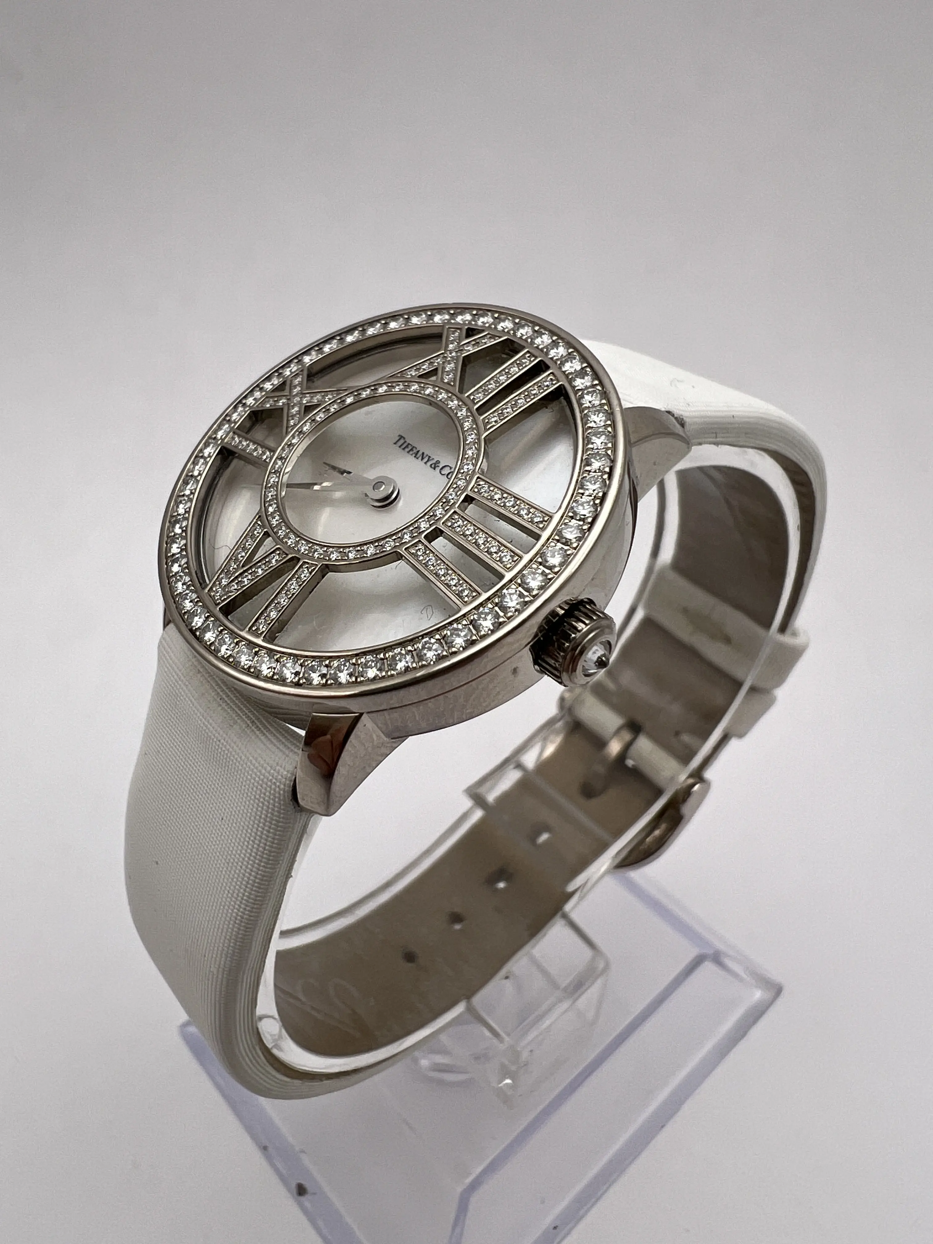 Tiffany & Co. Atlas Cocktail 18K White Gold Mother Of Pearl