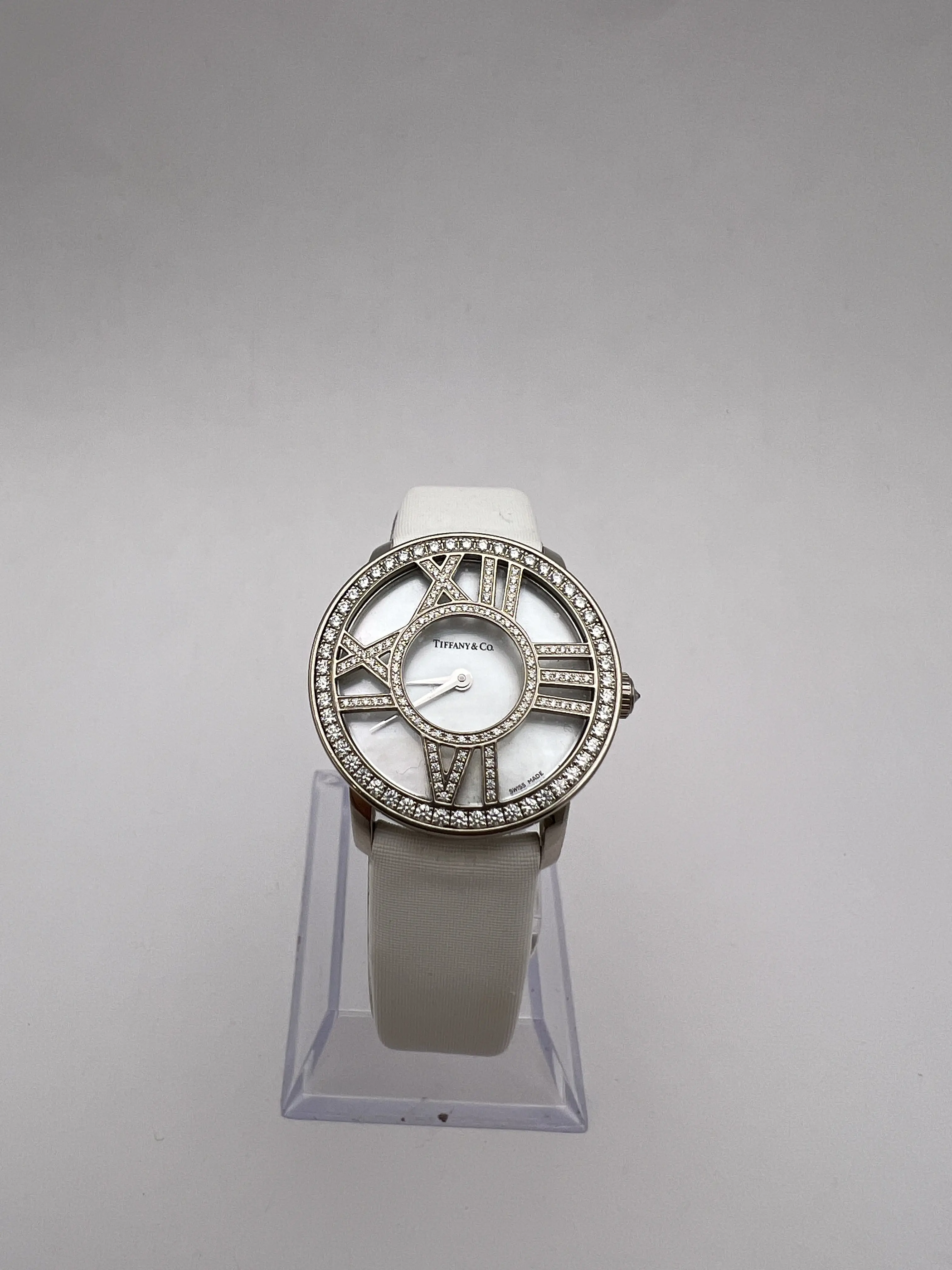 Tiffany & Co. Atlas Cocktail 18K White Gold Mother Of Pearl