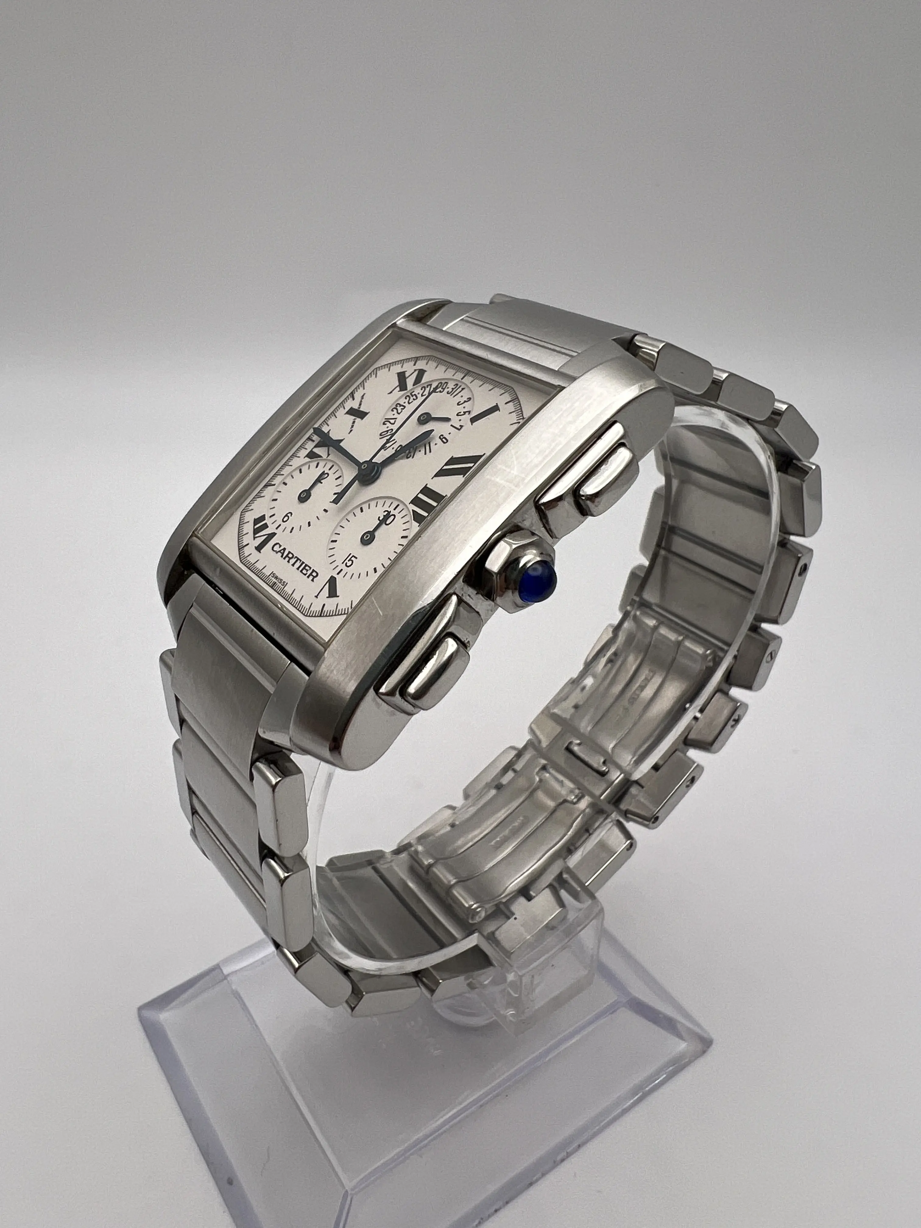 Cartier Tank Francaise Chrono Reflex W51001Q3 Quartz Ivory  display picture 1