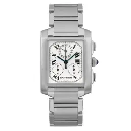 Cartier Tank Francaise Chrono Reflex W51001Q3 Quartz Ivory 