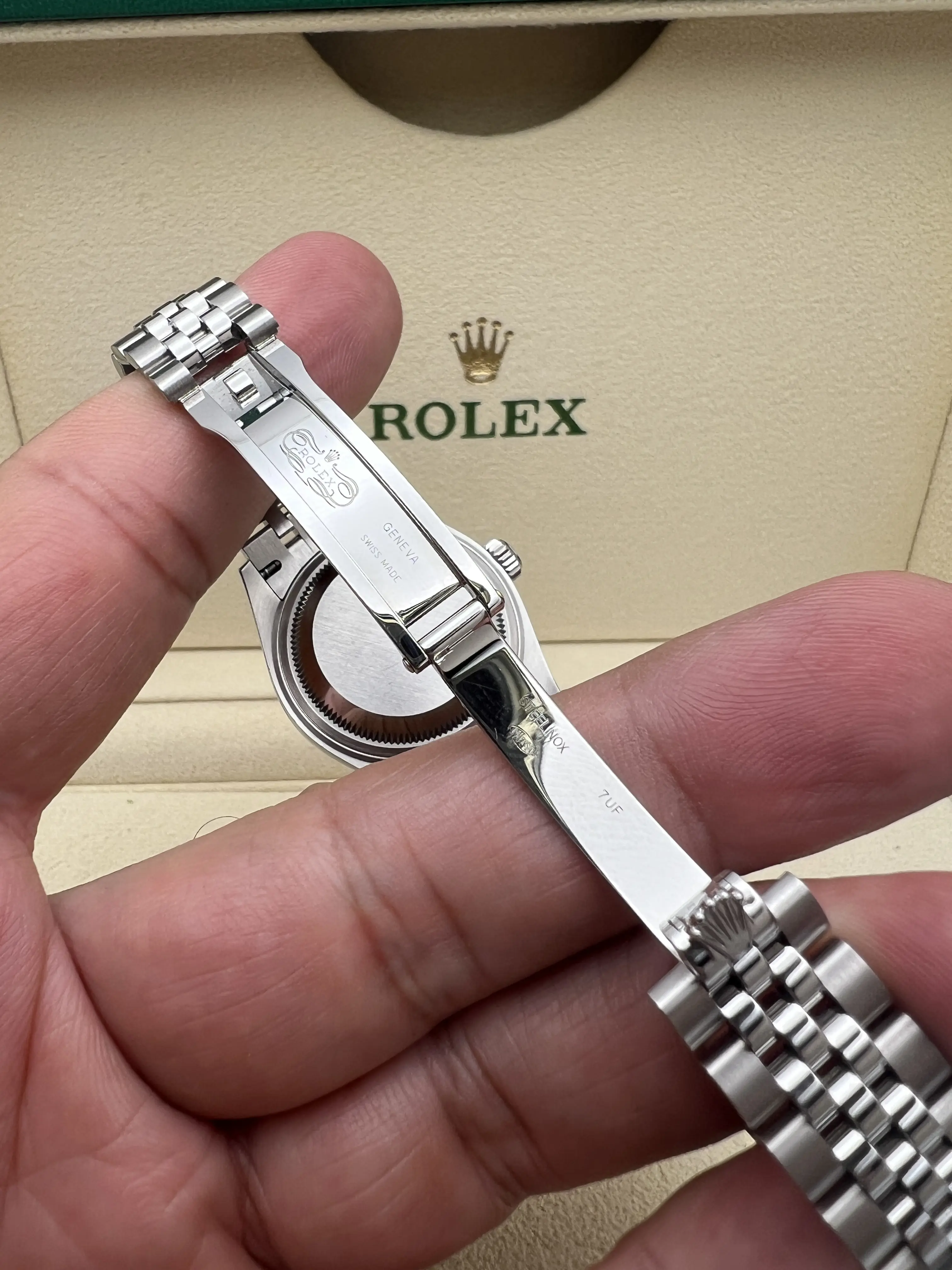ROLEX 279174 ブレスレットリンク Rolex Lady-Datejust 28 279174 Pink Index Fluted White Gold