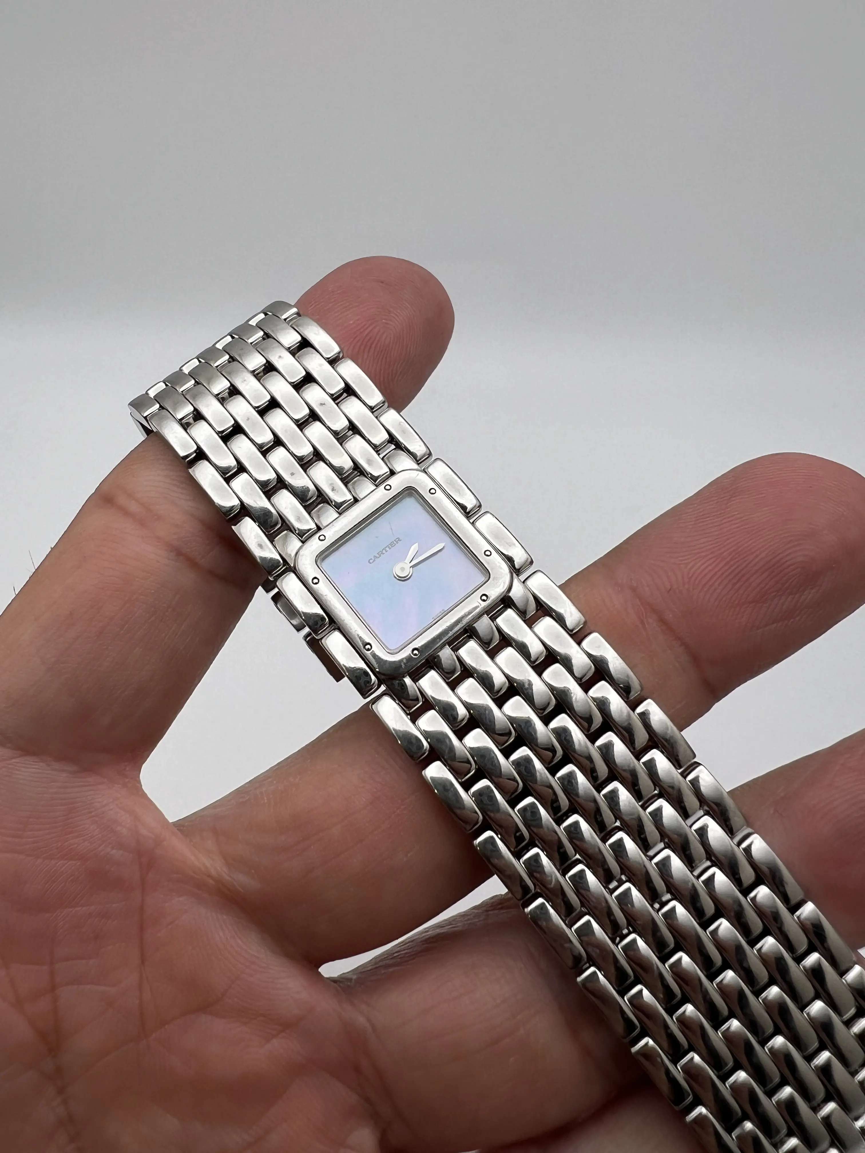 カルティエ Cartier パンテール リュバン W61002T9 レディース 腕時計 ブルー シェル クォーツ ウォッチ Panthere 90319580 Cartier パンテール リュバン W61002T9 レディース 腕時計 ブルー
