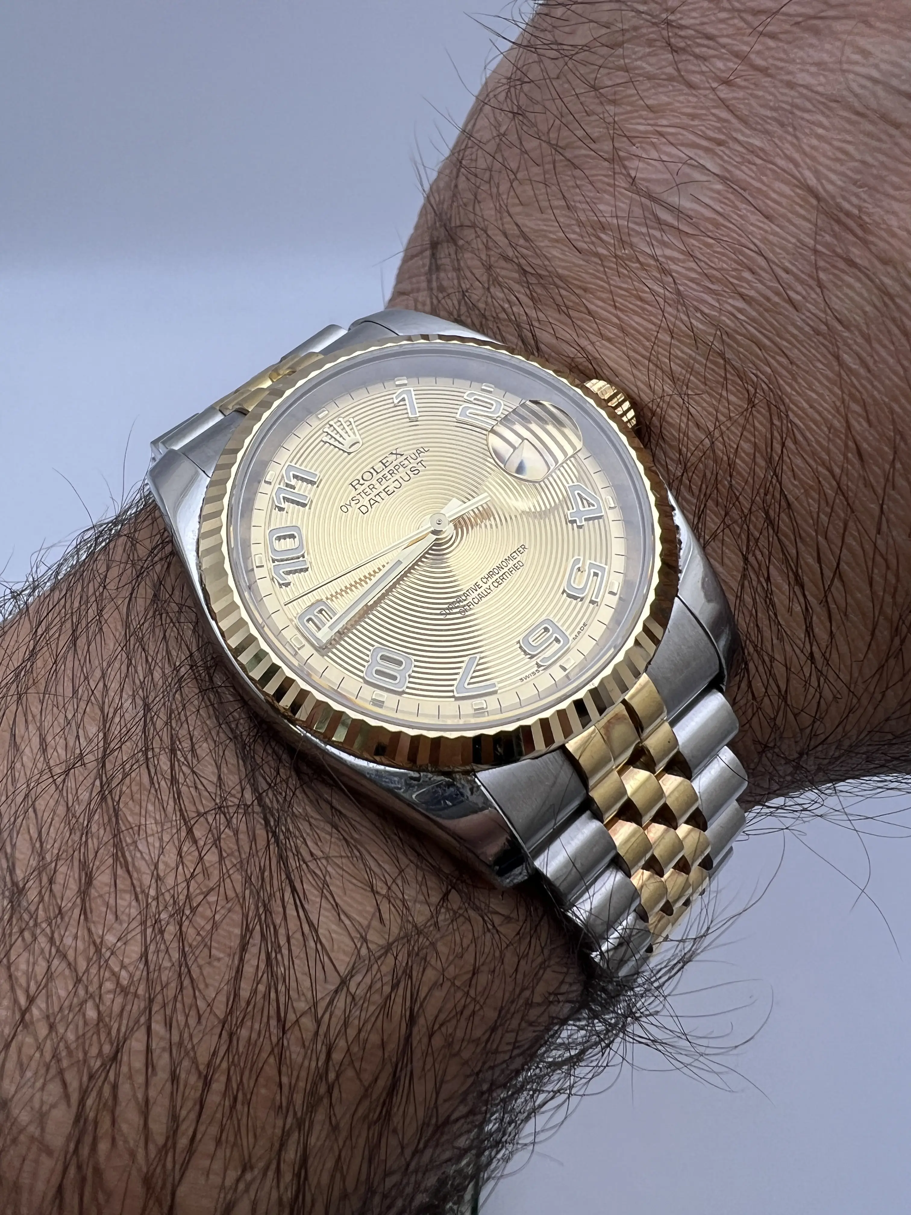 Rolex Datejust 116233 36mm Concentric Champagne Arabic Dial