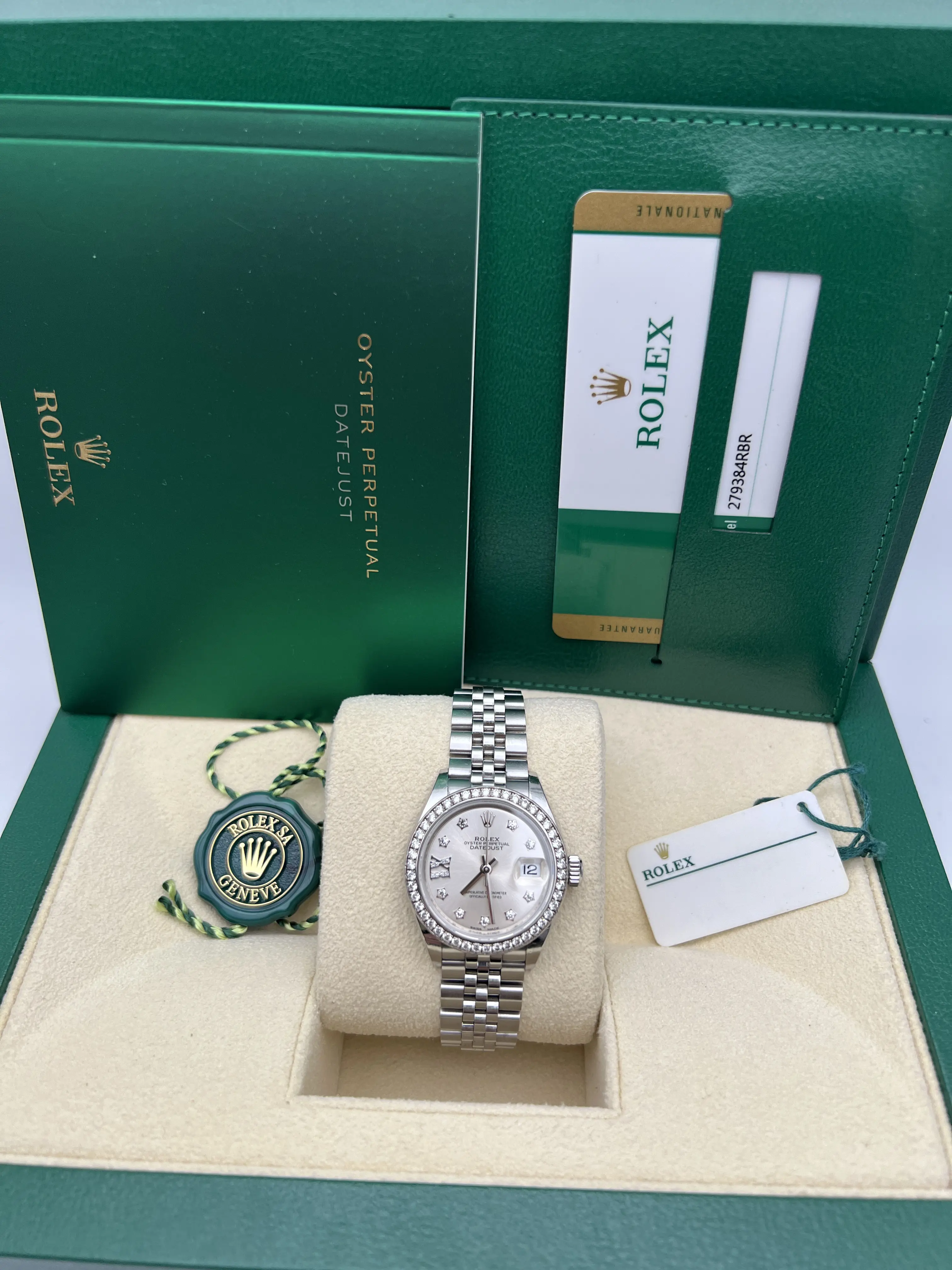 Rolex Datejust 28mm 279384RBR Diamond Bezel Silver Star Rolex Datejust 28mm 279384RBR Diamond Bezel Silver Star