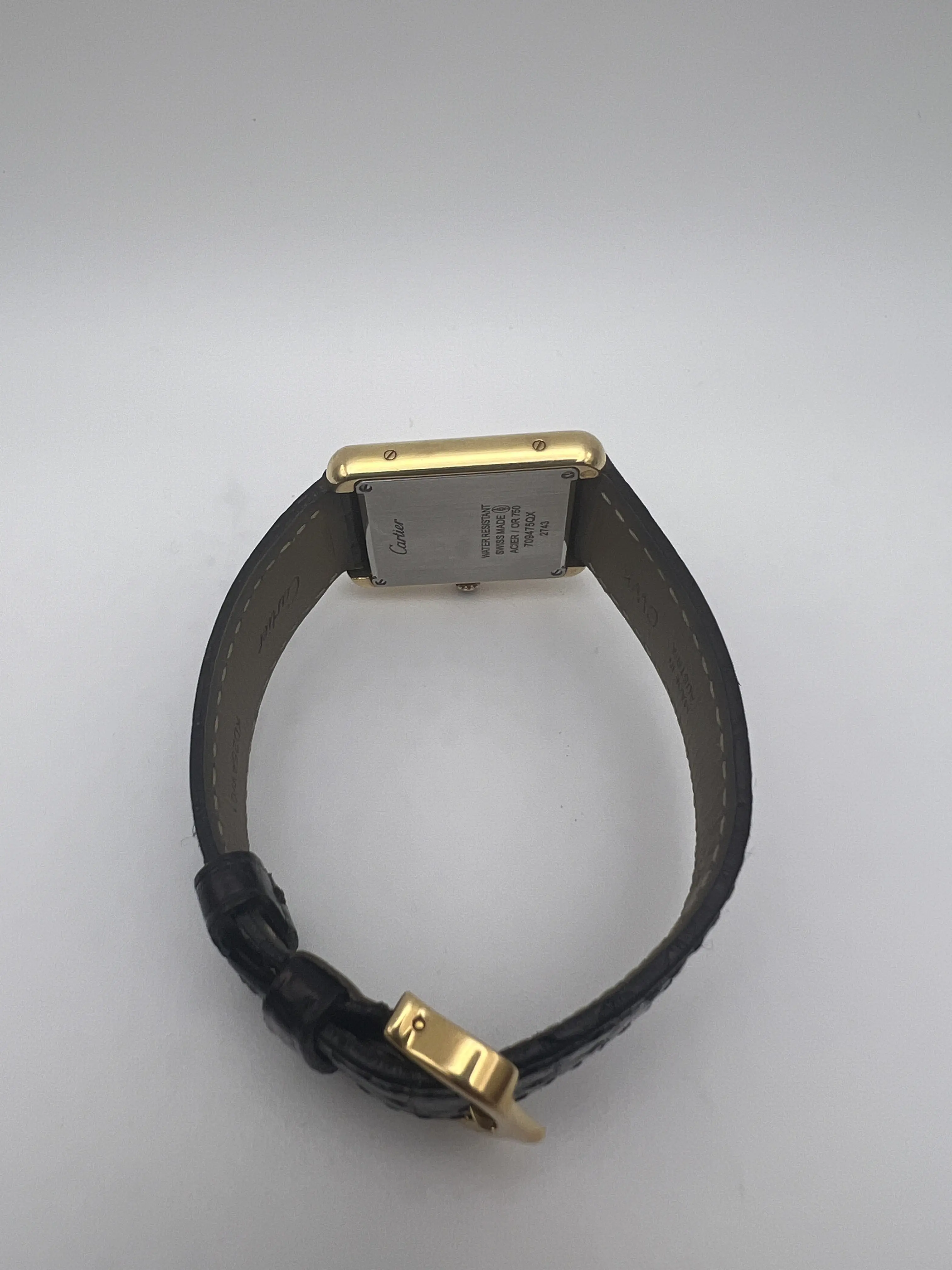 Cartier Tank Solo 18K Yellow Gold Women's Watch W1018755 Custom
