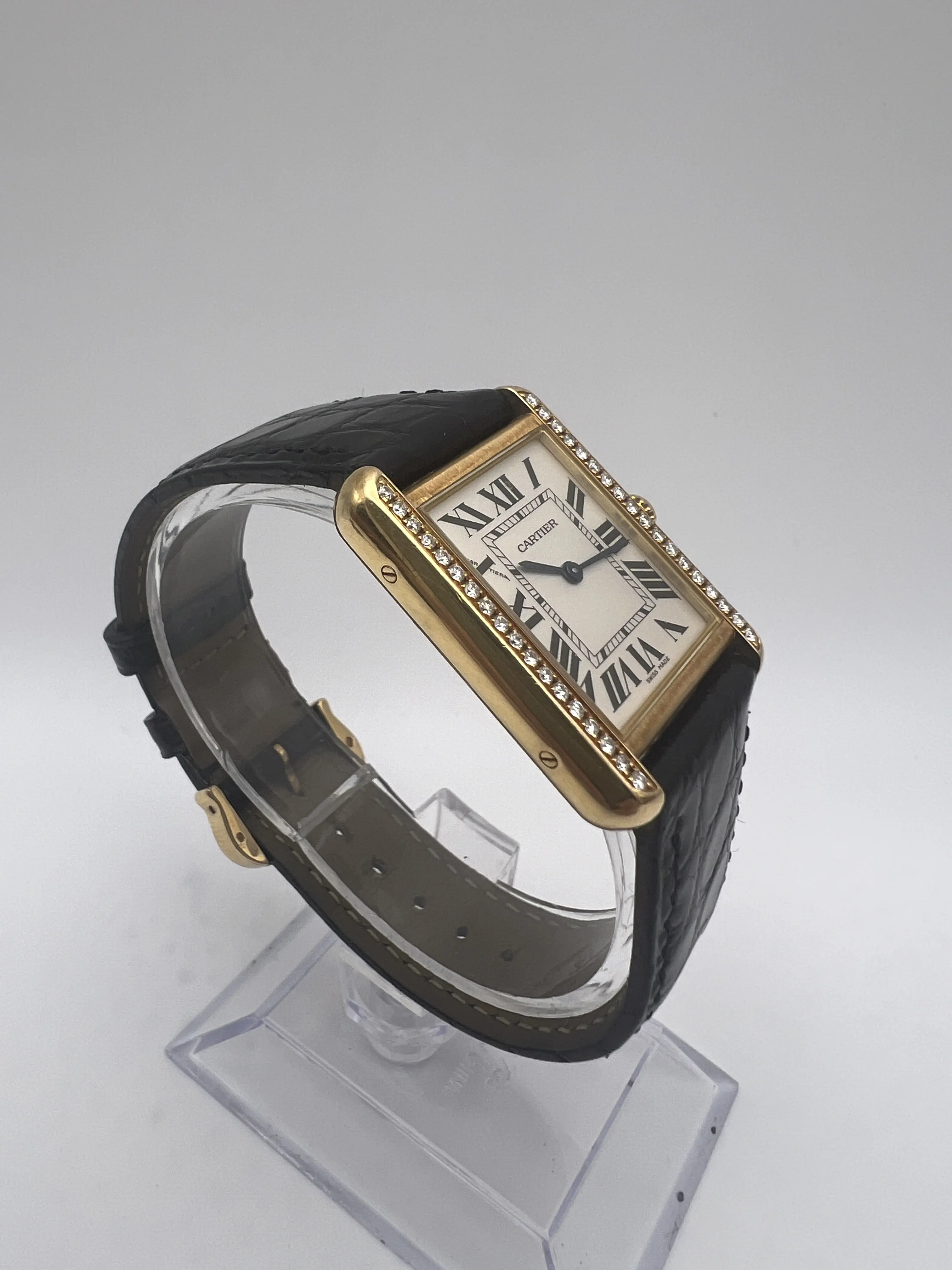 Cartier Tank Solo 18K Yellow Gold Women's Watch W1018755 Custom
