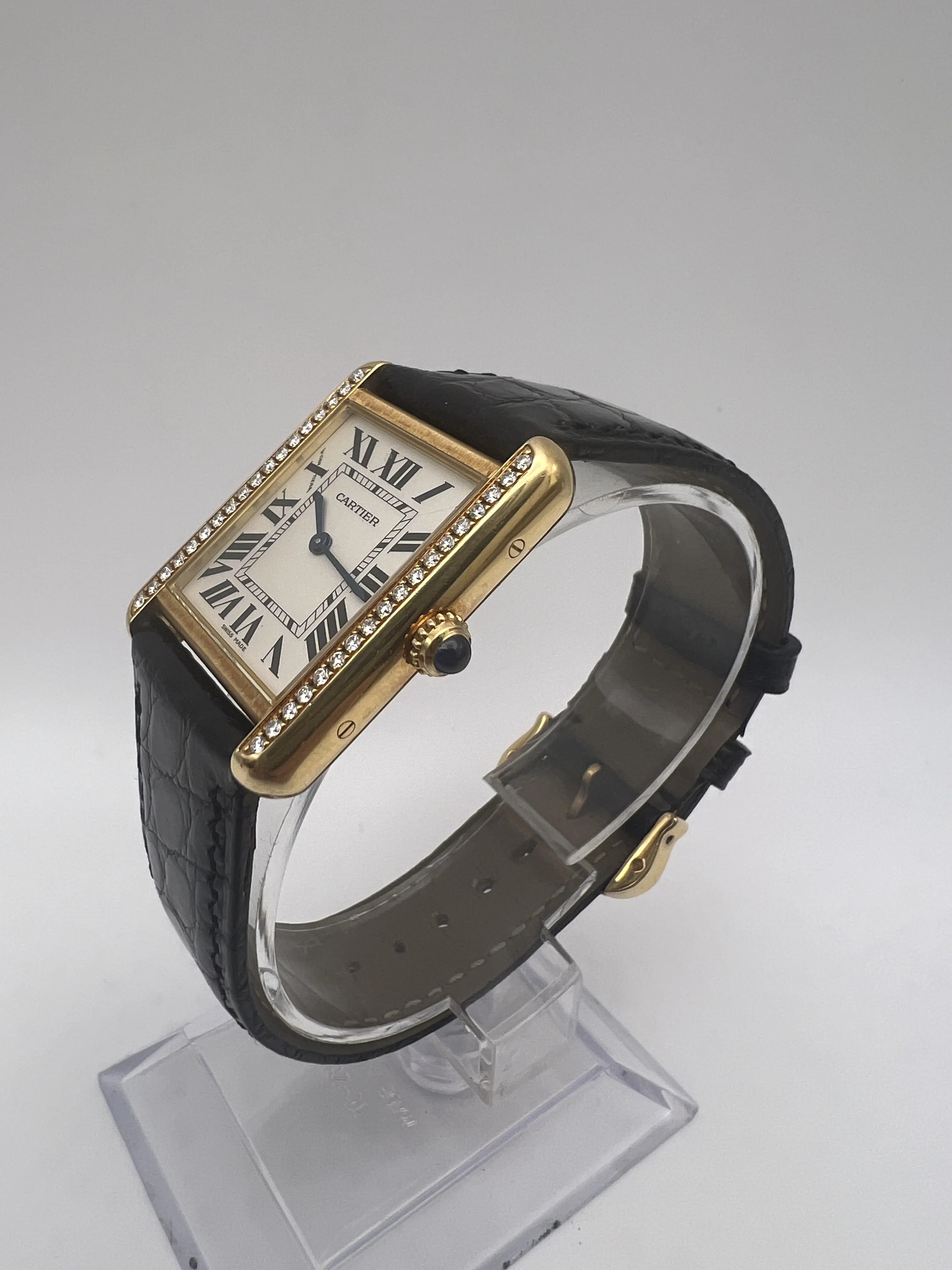 Cartier Tank Solo 18K Yellow Gold Women's Watch W1018755 Custom