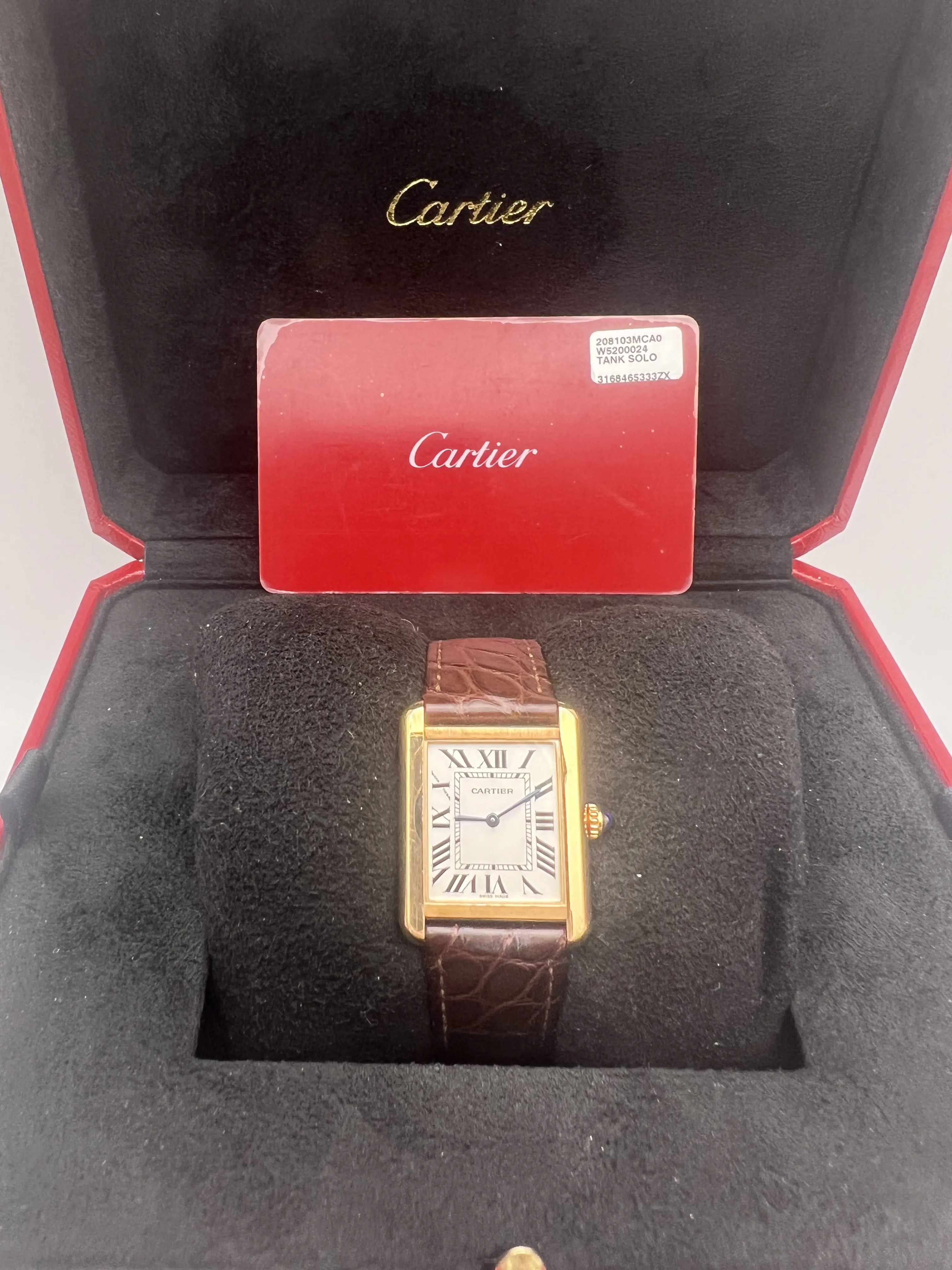 Cartier Tank Solo Small 18K Rose Gold 24mm x 30.5mm W5200024