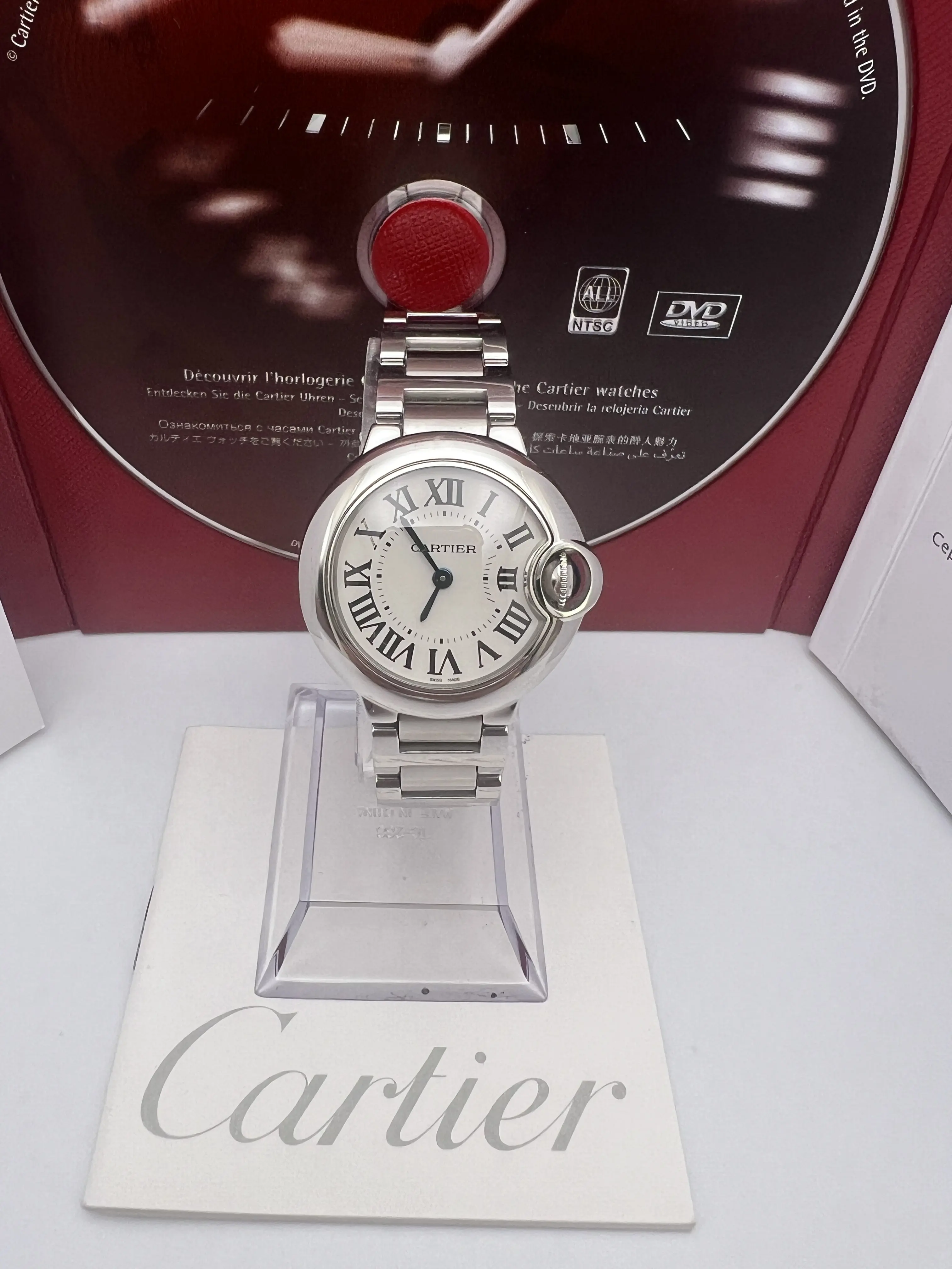 Cartier Ballon Bleu 28mm W69010Z4 Silver Dial Quartz Ladies