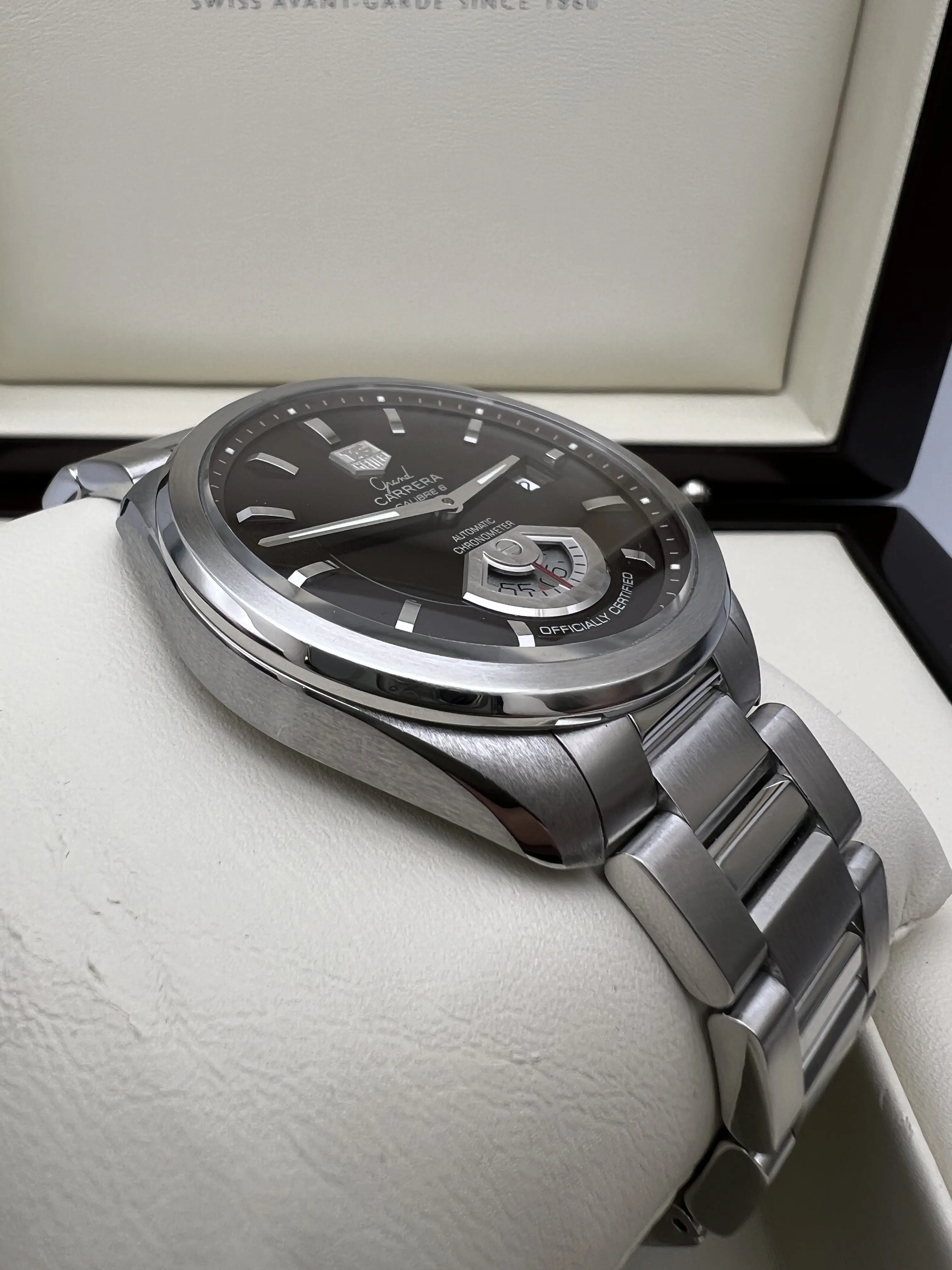 TAG Heuer Grand Carrera 40mm Brown Chocolate Dial Box Papers