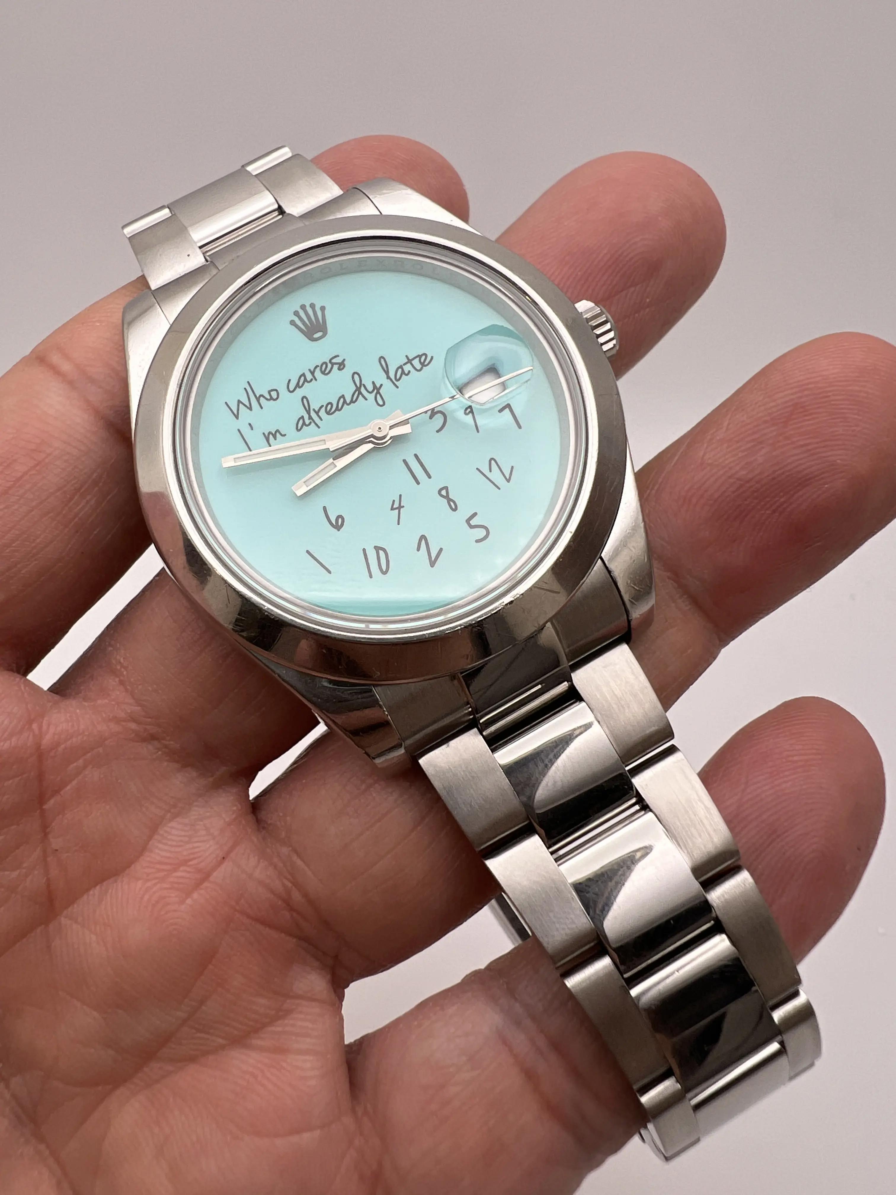 Rolex Datejust 41mm 116300 Custom Turquoise Who Cares I'm Already
