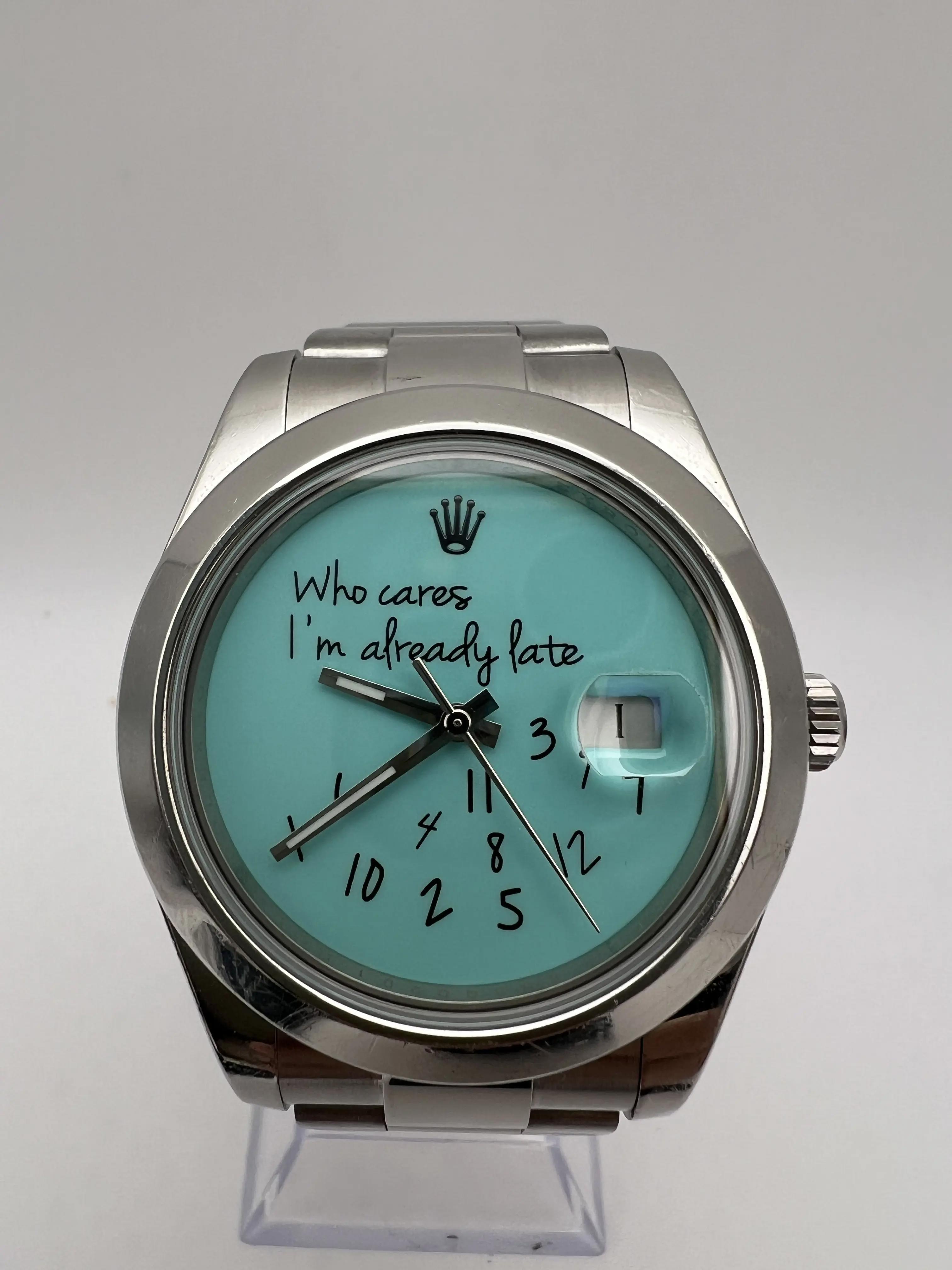 Rolex Datejust 41mm 116300 Custom Turquoise Who Cares I'm Already