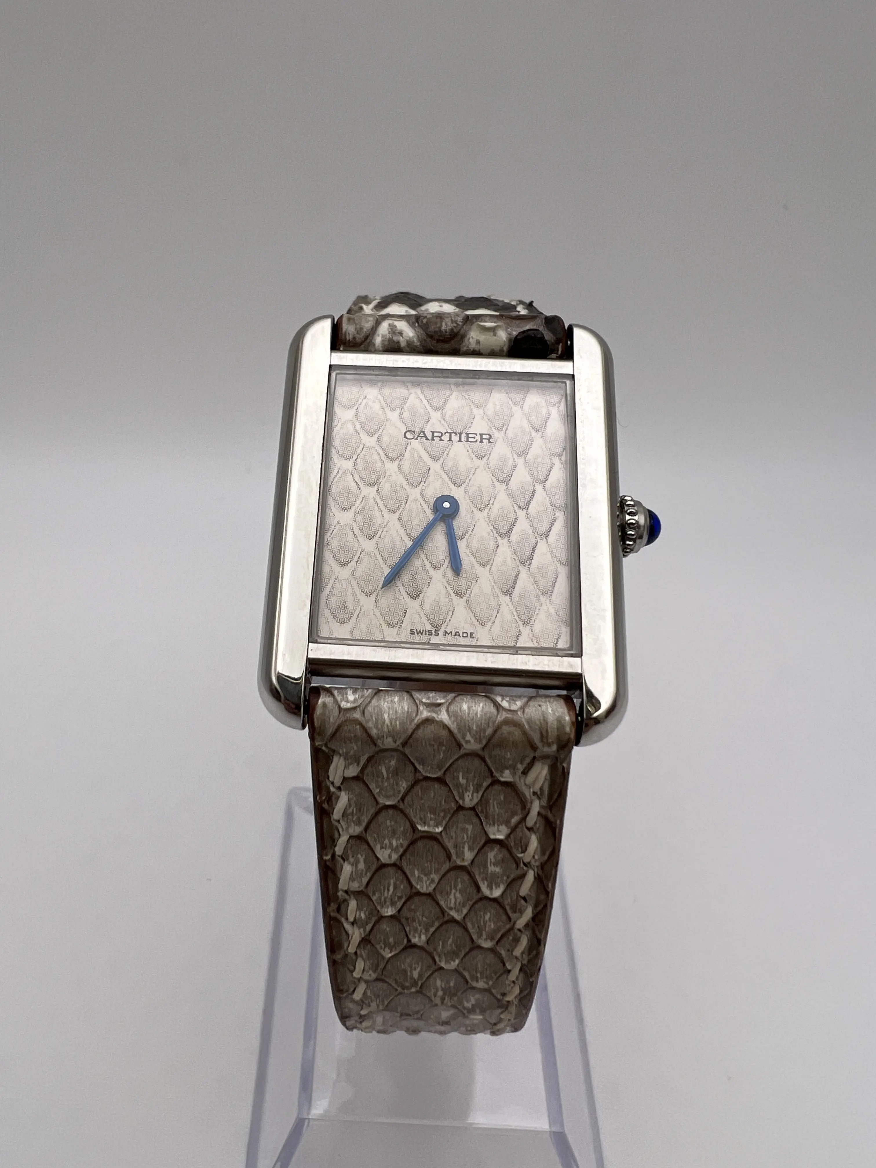 Cartier Tank Solo 24mm x 31mm Python Pattern Dial + Strap Steel