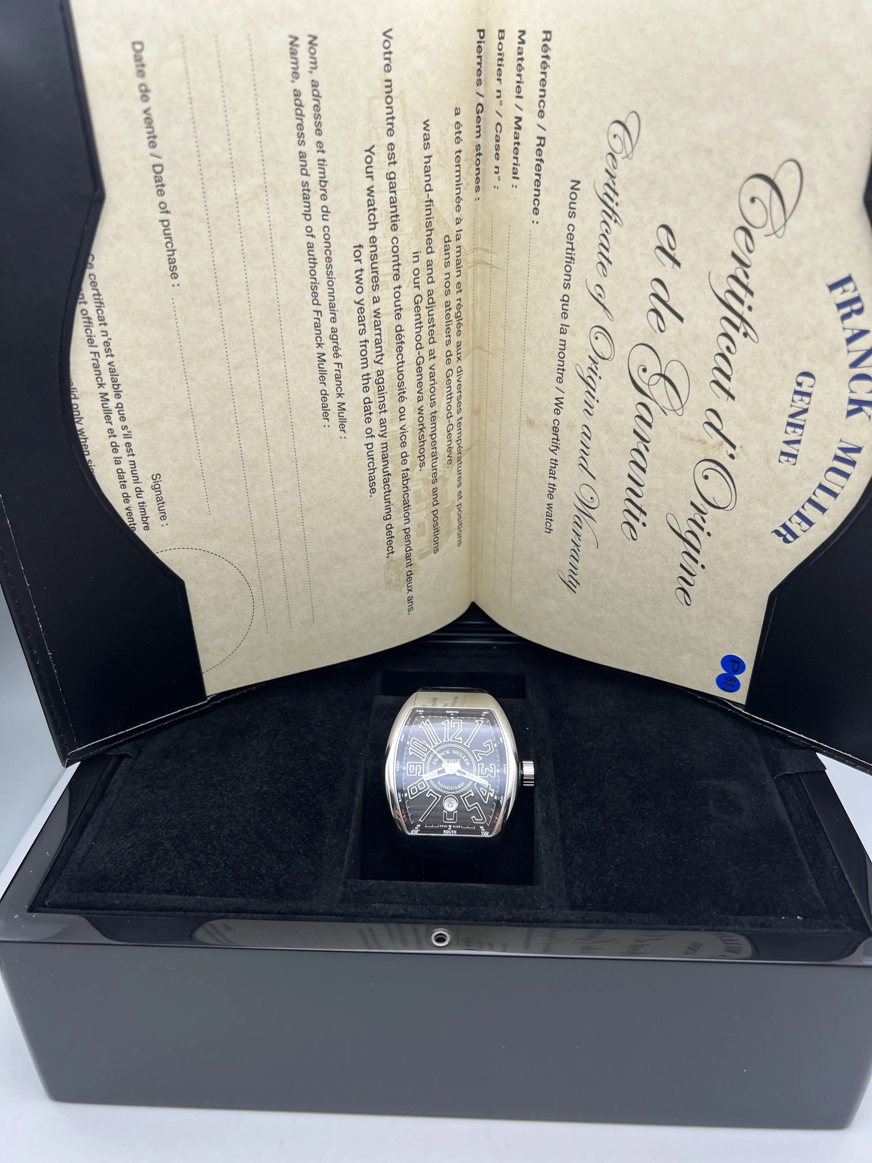 Franck Muller Vanguard 45mm V45SCDTACNR Black Arabic Dial Black