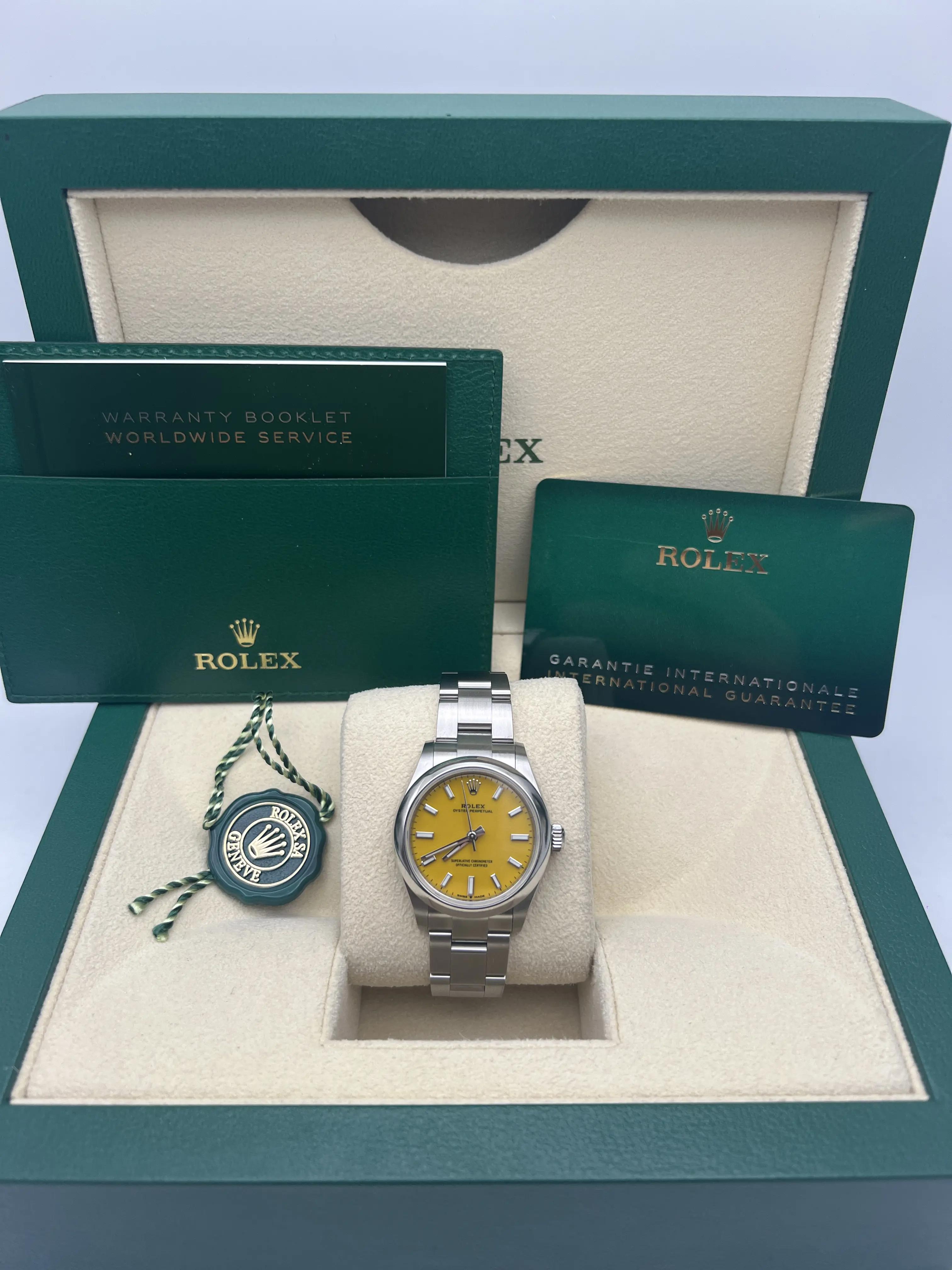 Factory Original Rolex Oyster Perpetual 31 277200 Yellow Dial Box