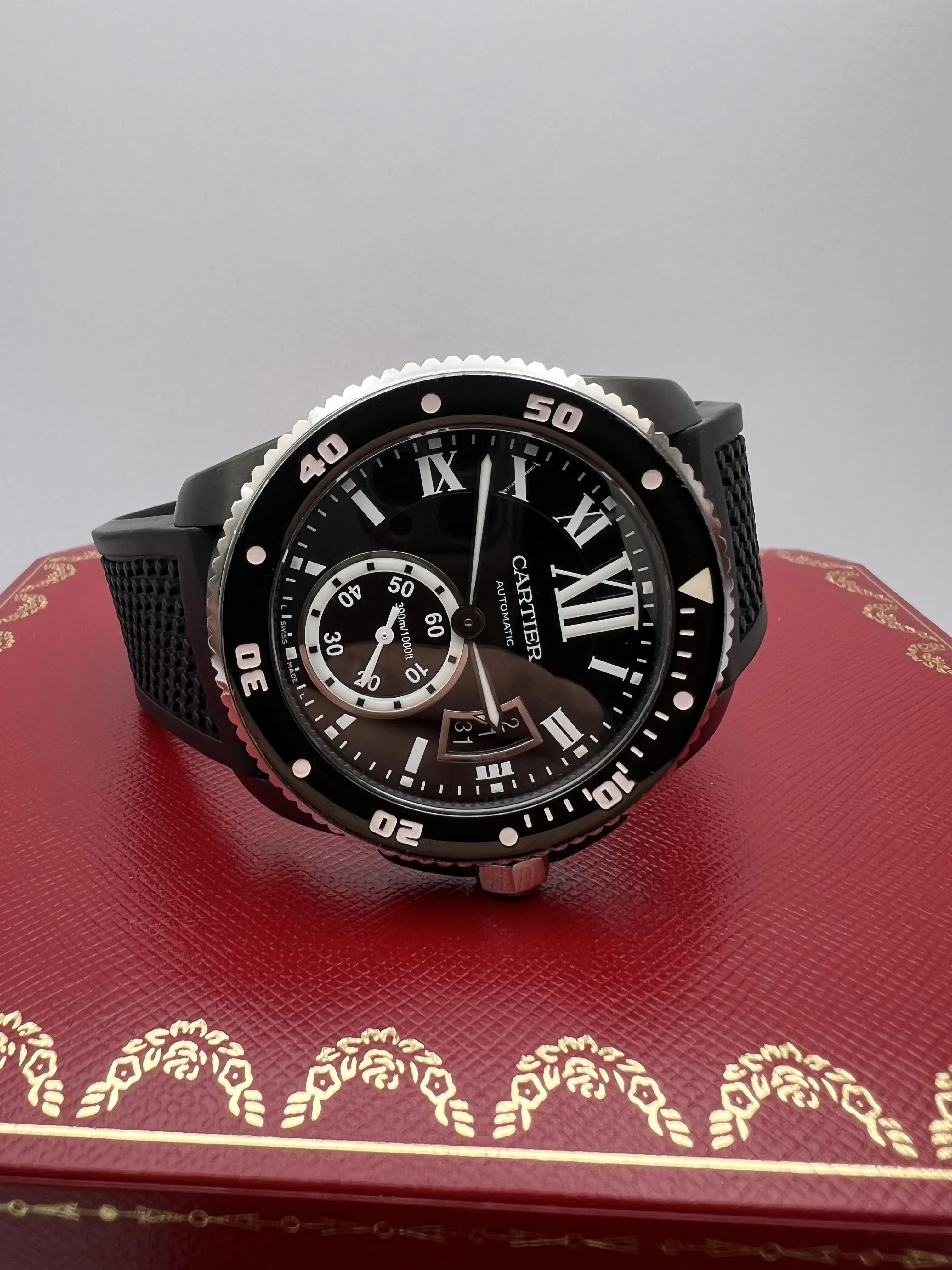 Cartier Calibre Diver 42mm Black ADLC Ceramic Bezel WSCA0006 Box