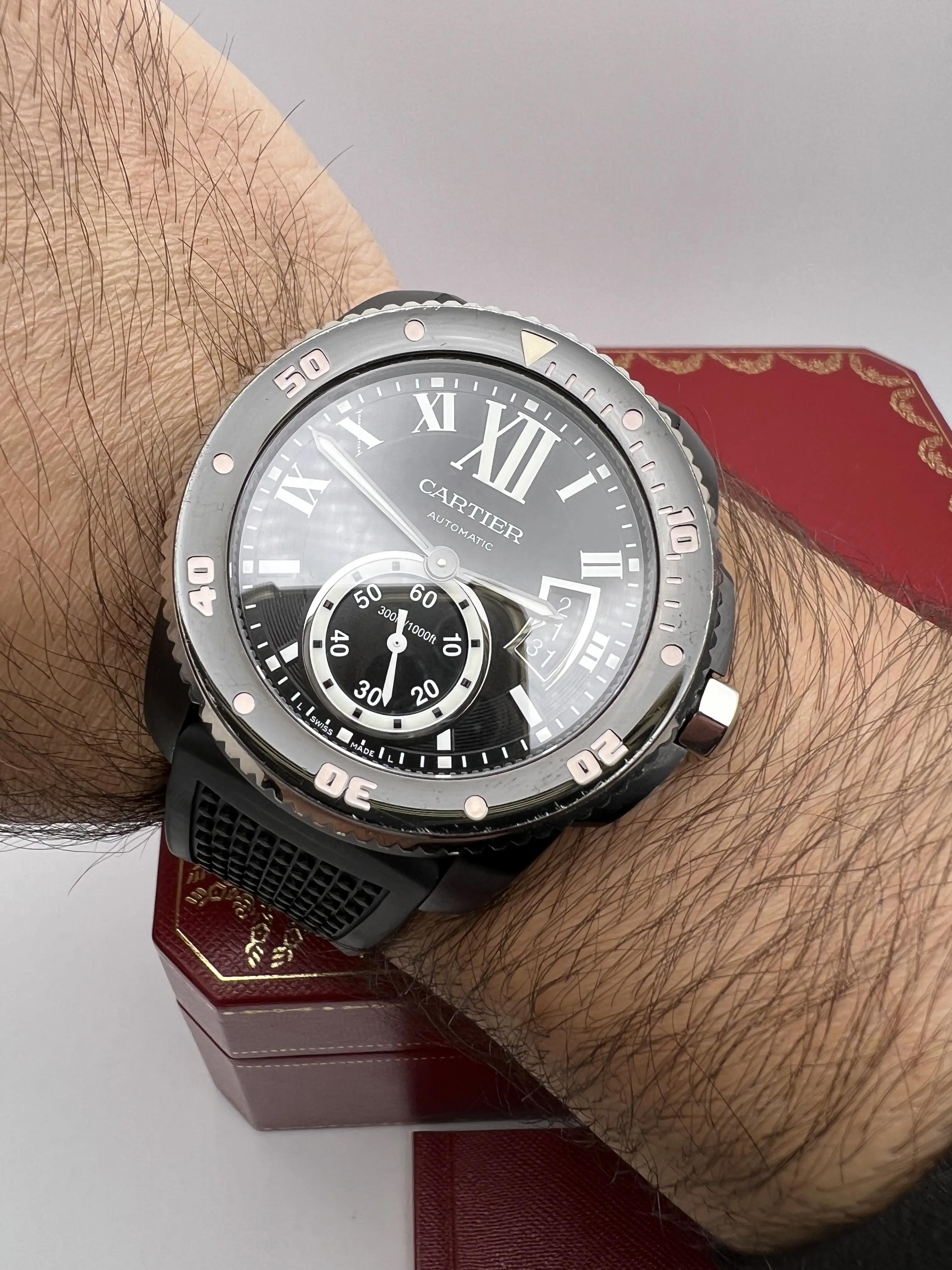 Cartier Calibre Diver 42mm Black ADLC Ceramic Bezel WSCA0006 Box