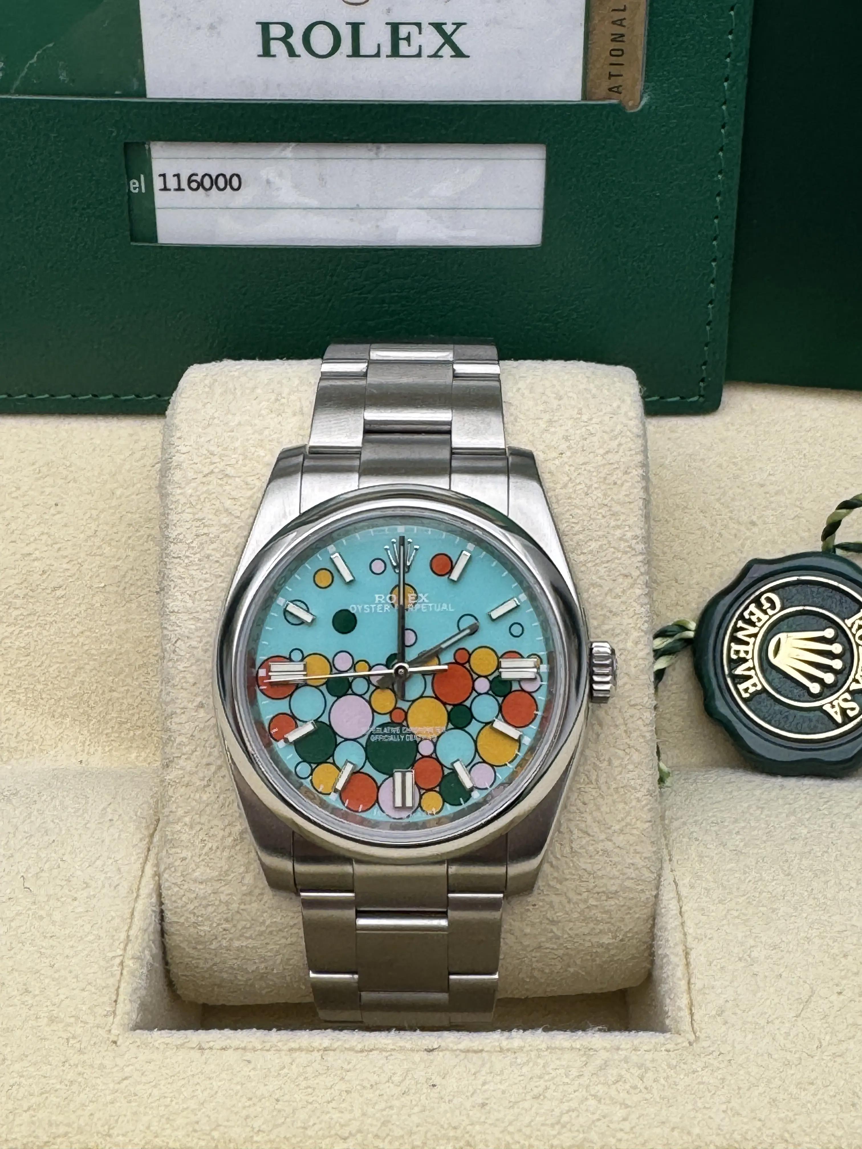 Rolex Oyster Perpetual 116000 36mm Custom Celebration Dial Box