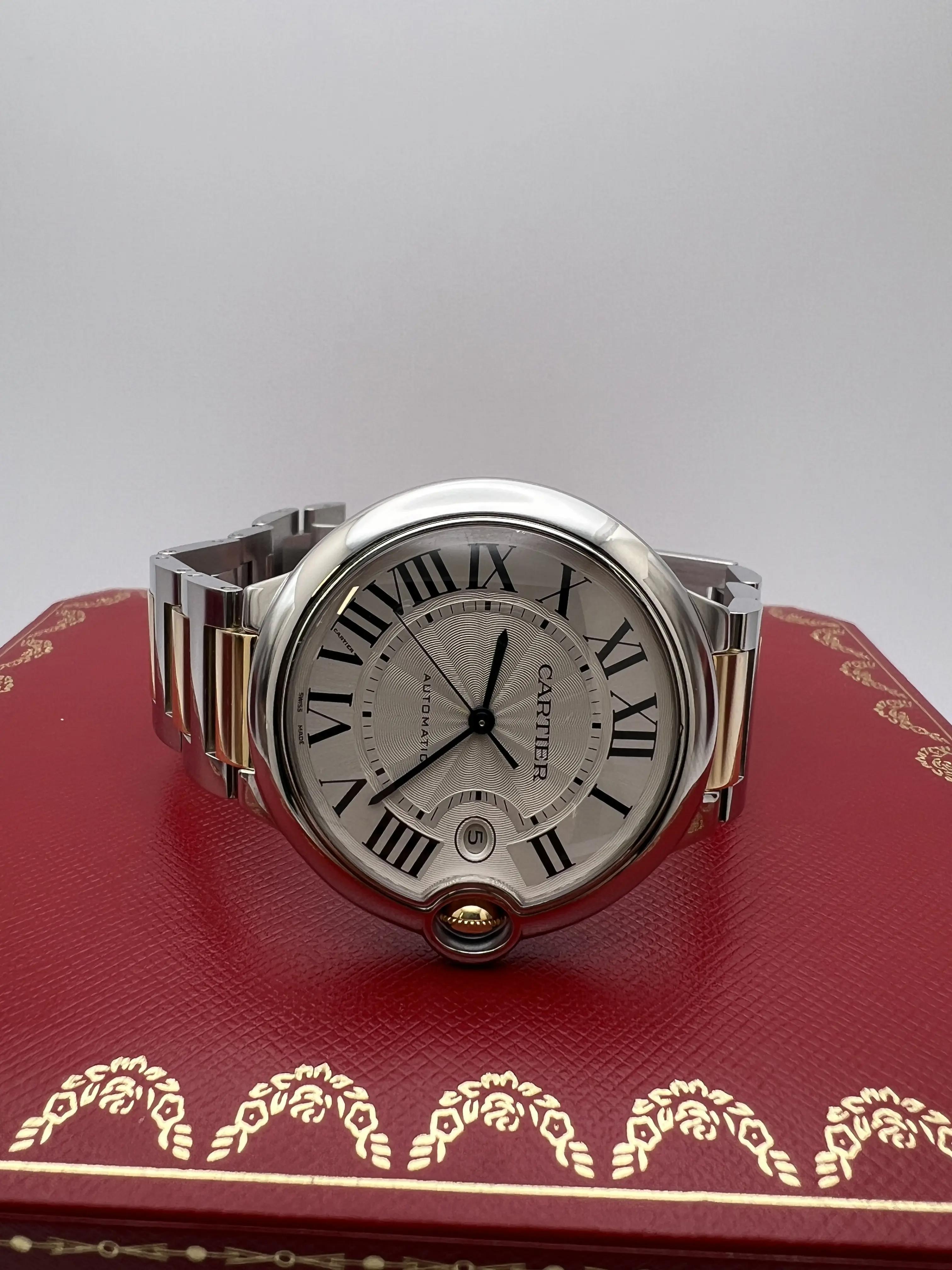 Cartier Ballon Bleu 42mm 18K Two Tone Yellow Gold Steel Box Set