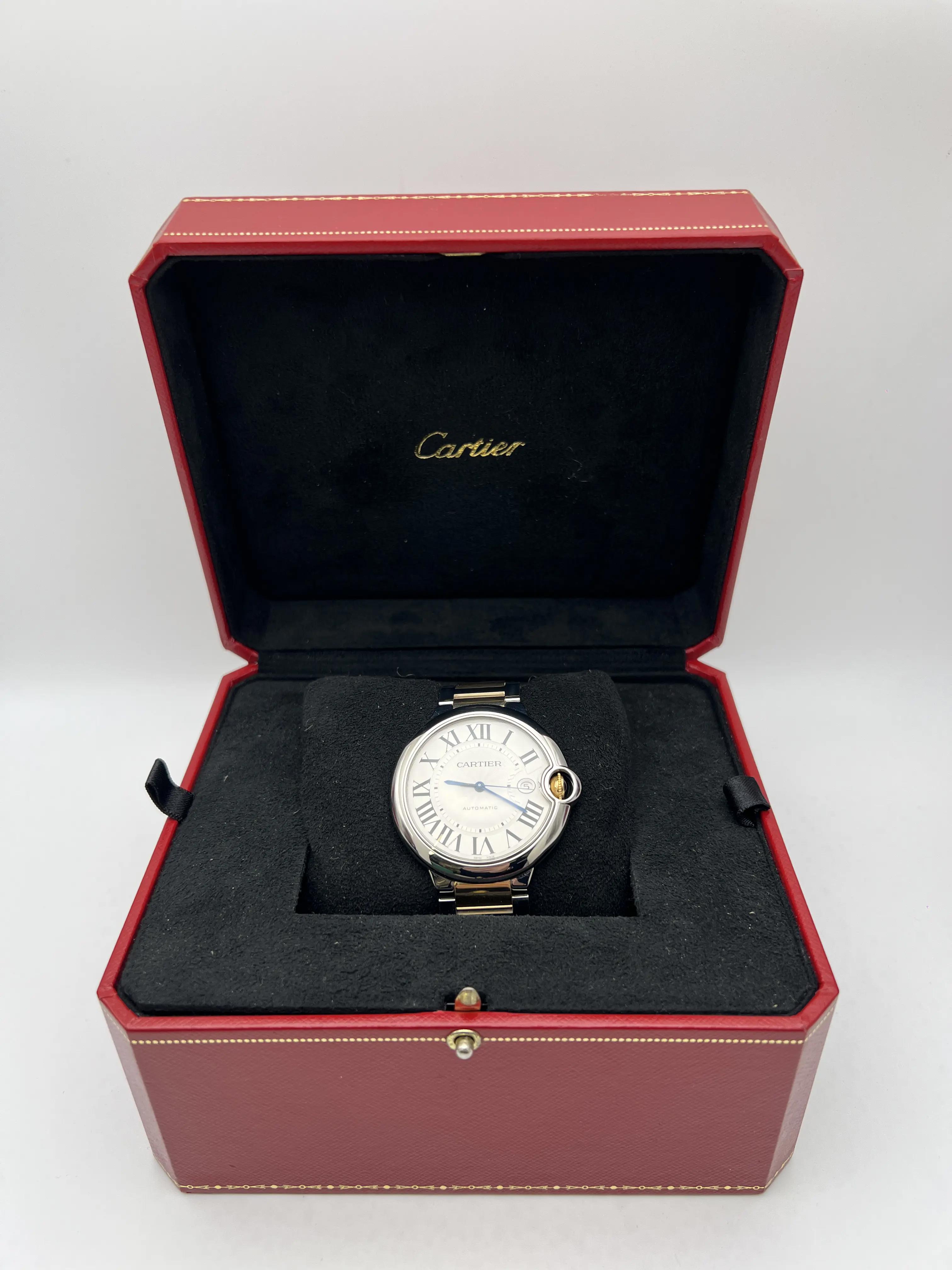 Cartier Ballon Bleu 42mm 18K Two Tone Yellow Gold & Steel Box Set