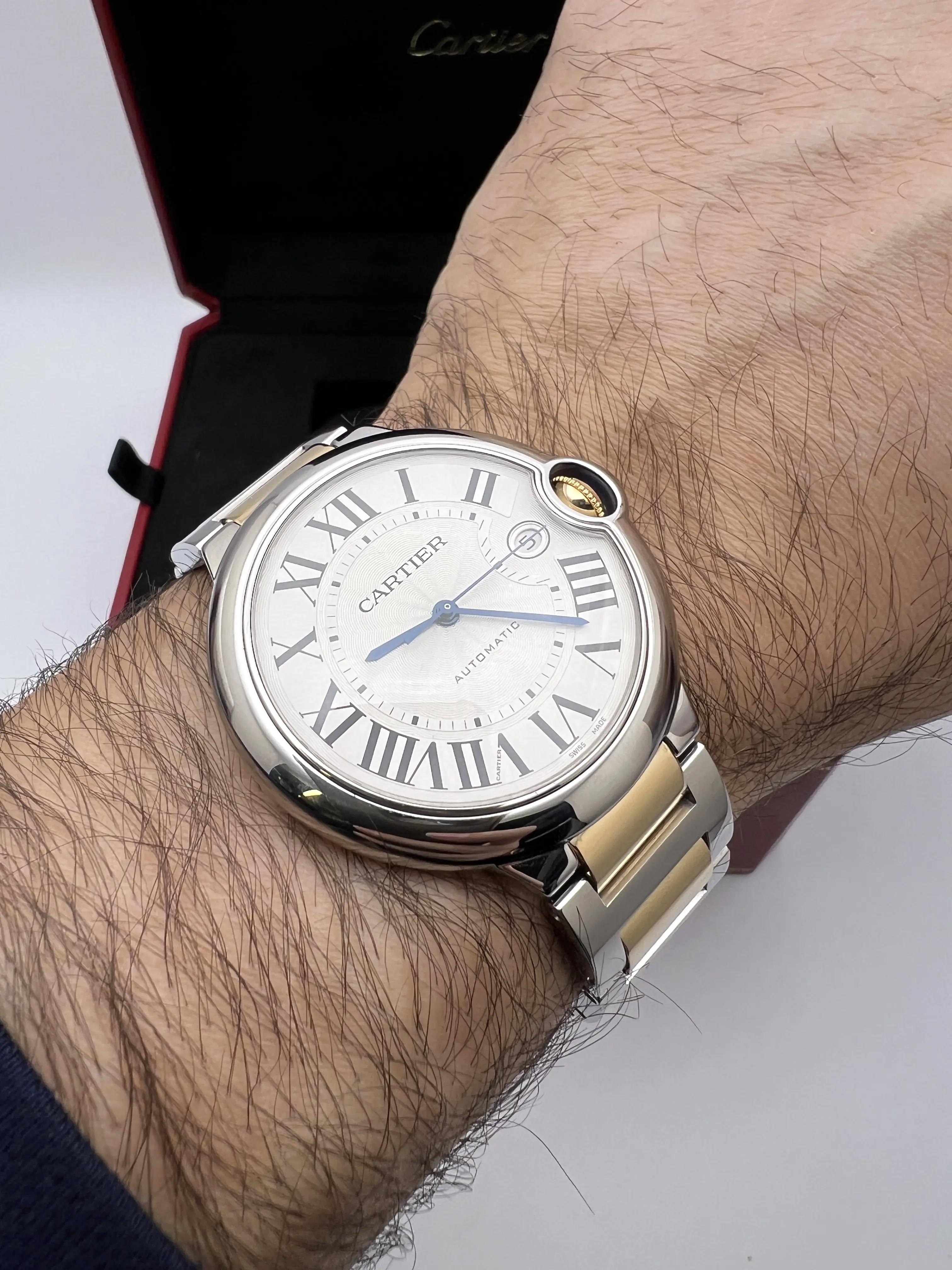 Cartier Ballon Bleu 42mm 18K Two Tone Yellow Gold & Steel Box Set