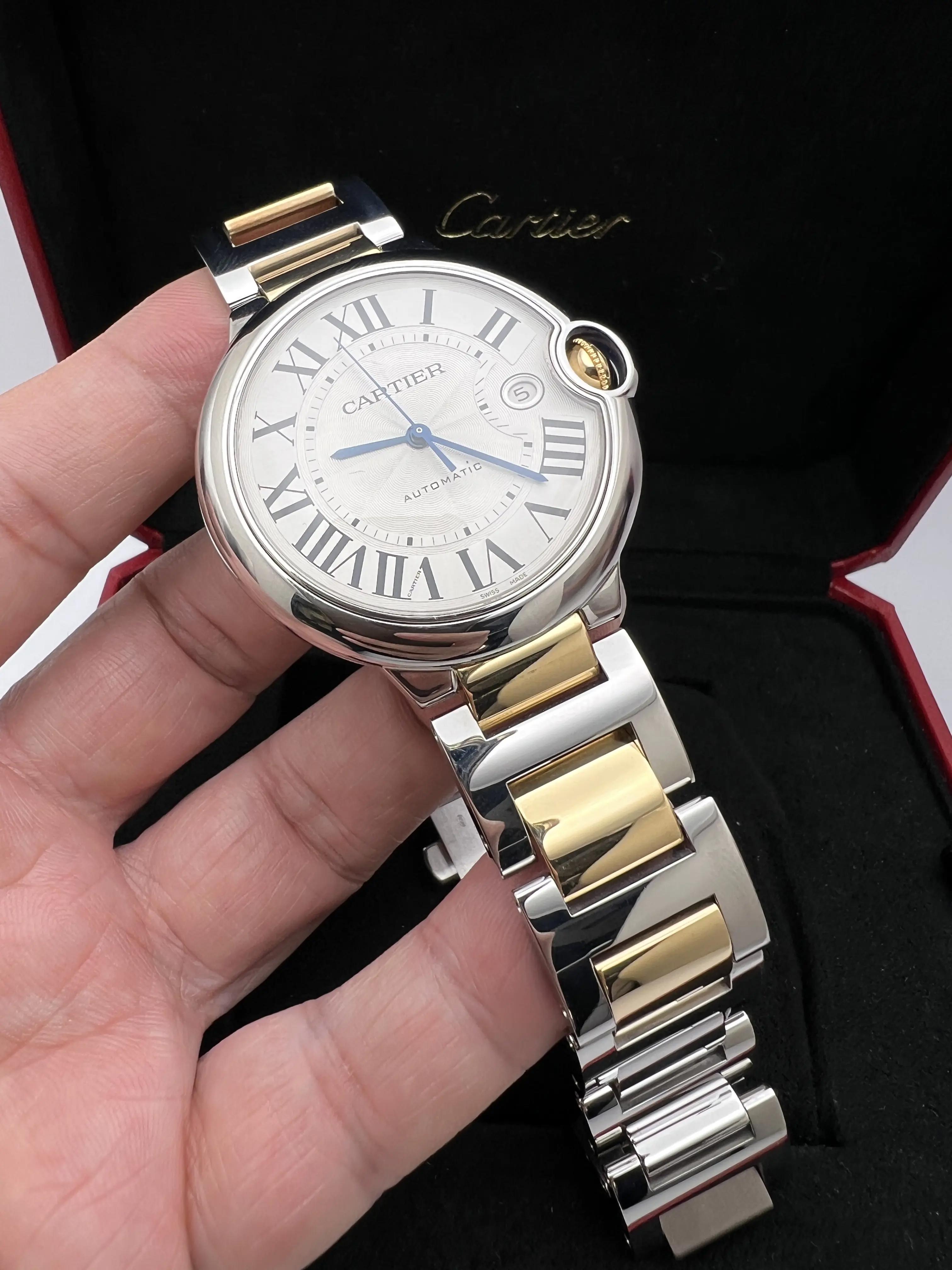 Cartier Ballon Bleu 42mm 18K Two Tone Yellow Gold & Steel Box Set